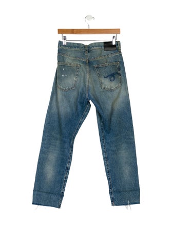 R13 High-Rise Straight Leg Jeans