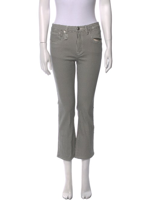 R13 Houndstooth Print Straight Leg Pants