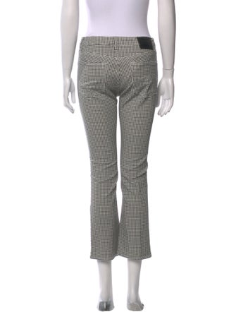 R13 Houndstooth Print Straight Leg Pants