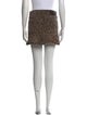 R13 Animal Print Mini Skirt