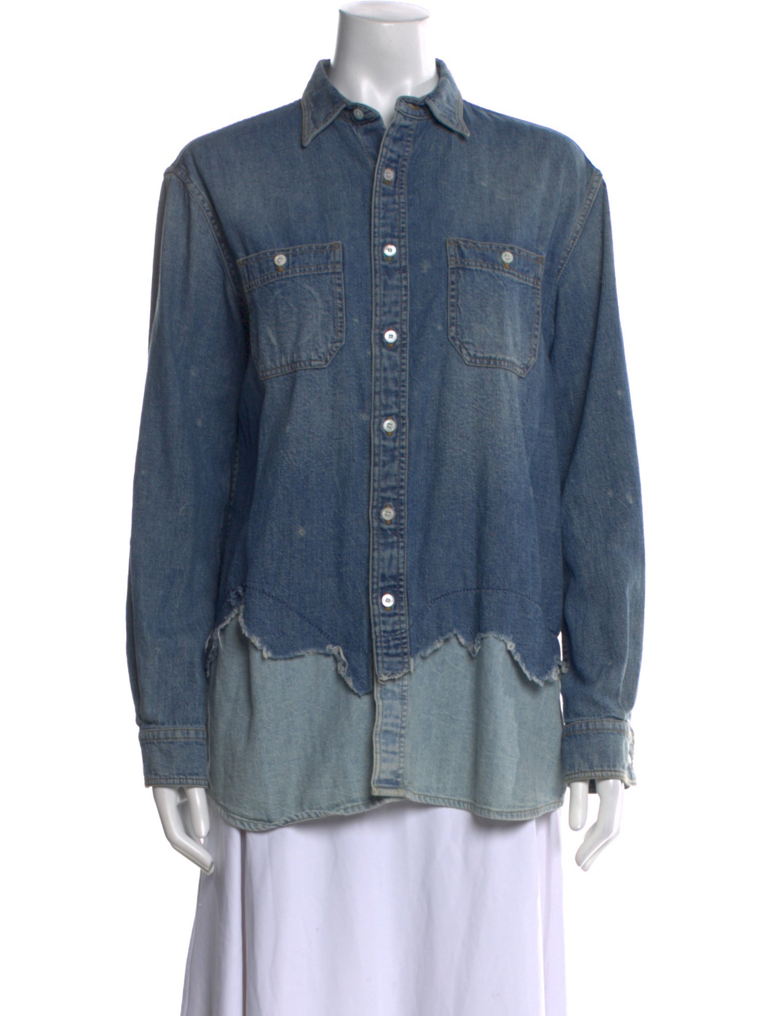 R13 Long Sleeve Button-Up Top