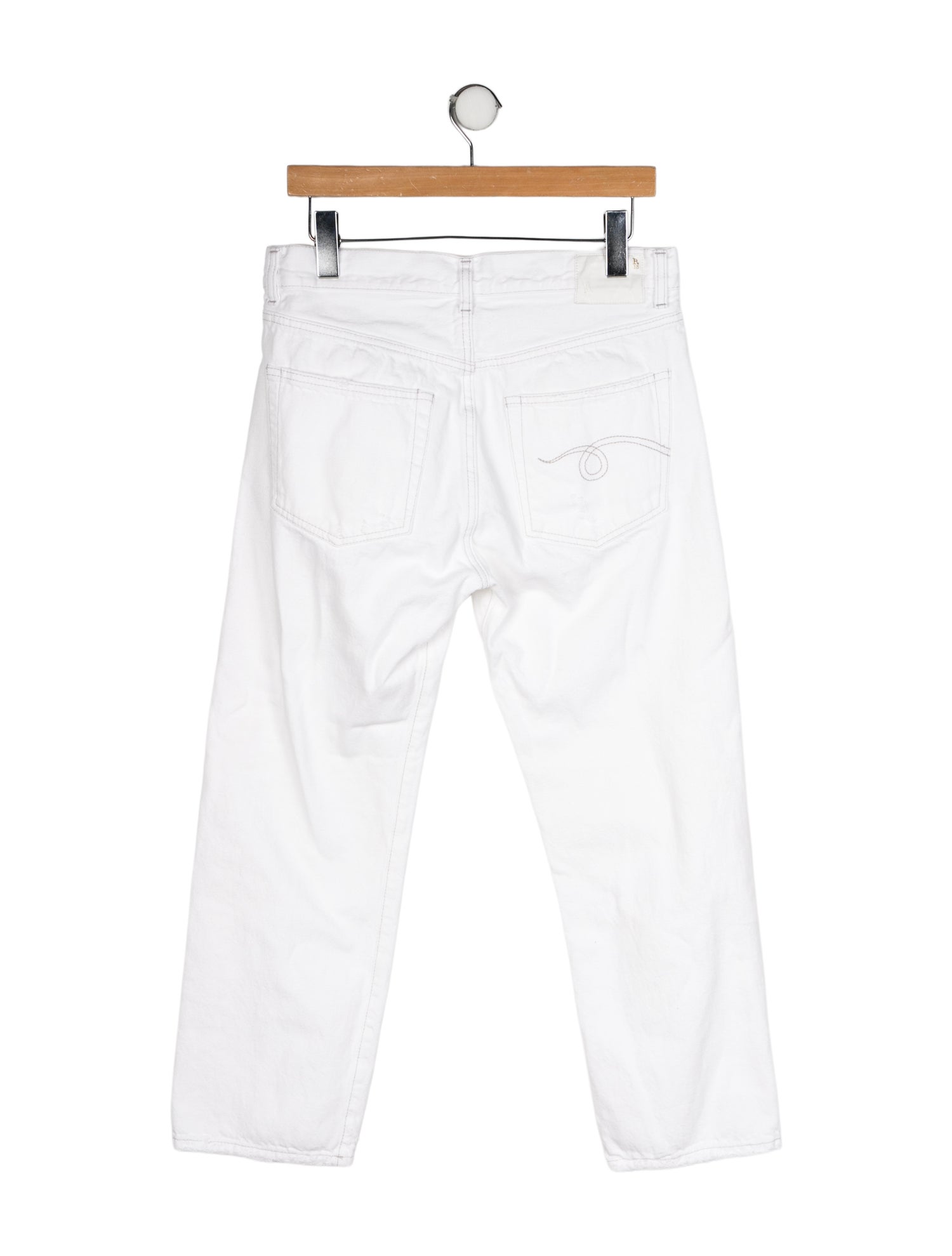 R13 High-Rise Straight Leg Jeans