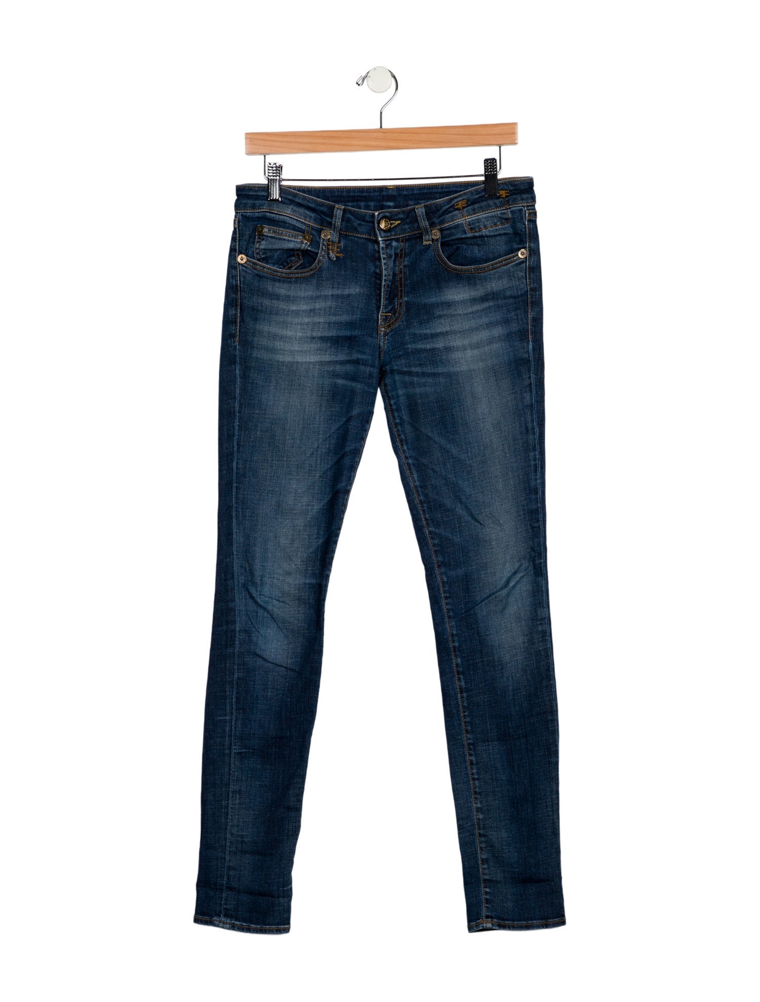 R13 Mid-Rise Skinny Leg Jeans