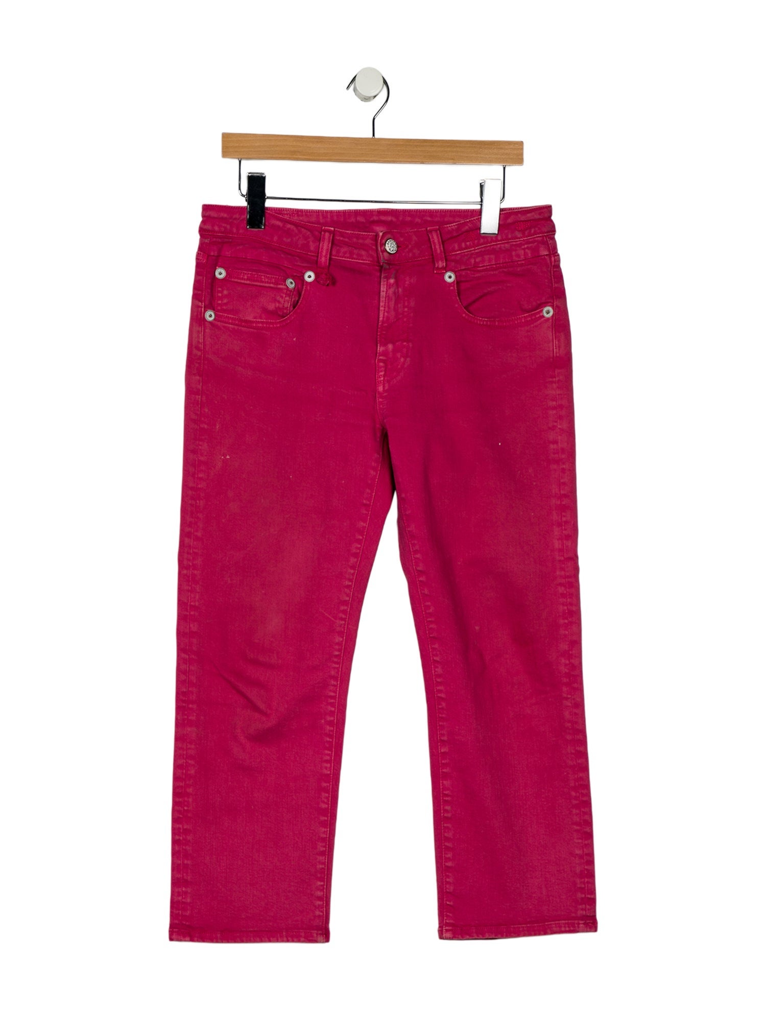 R13 Mid-Rise Straight Leg Jeans