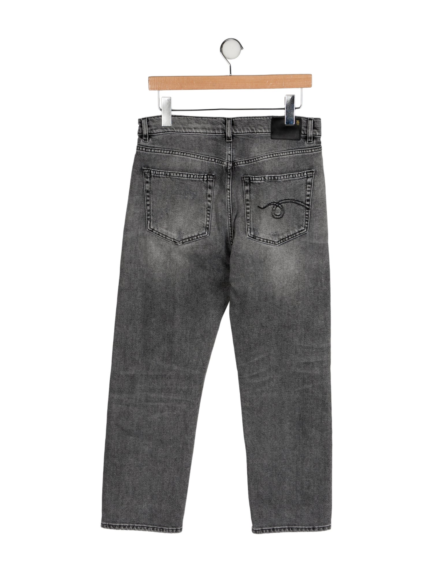 R13 High-Rise Straight Leg Jeans