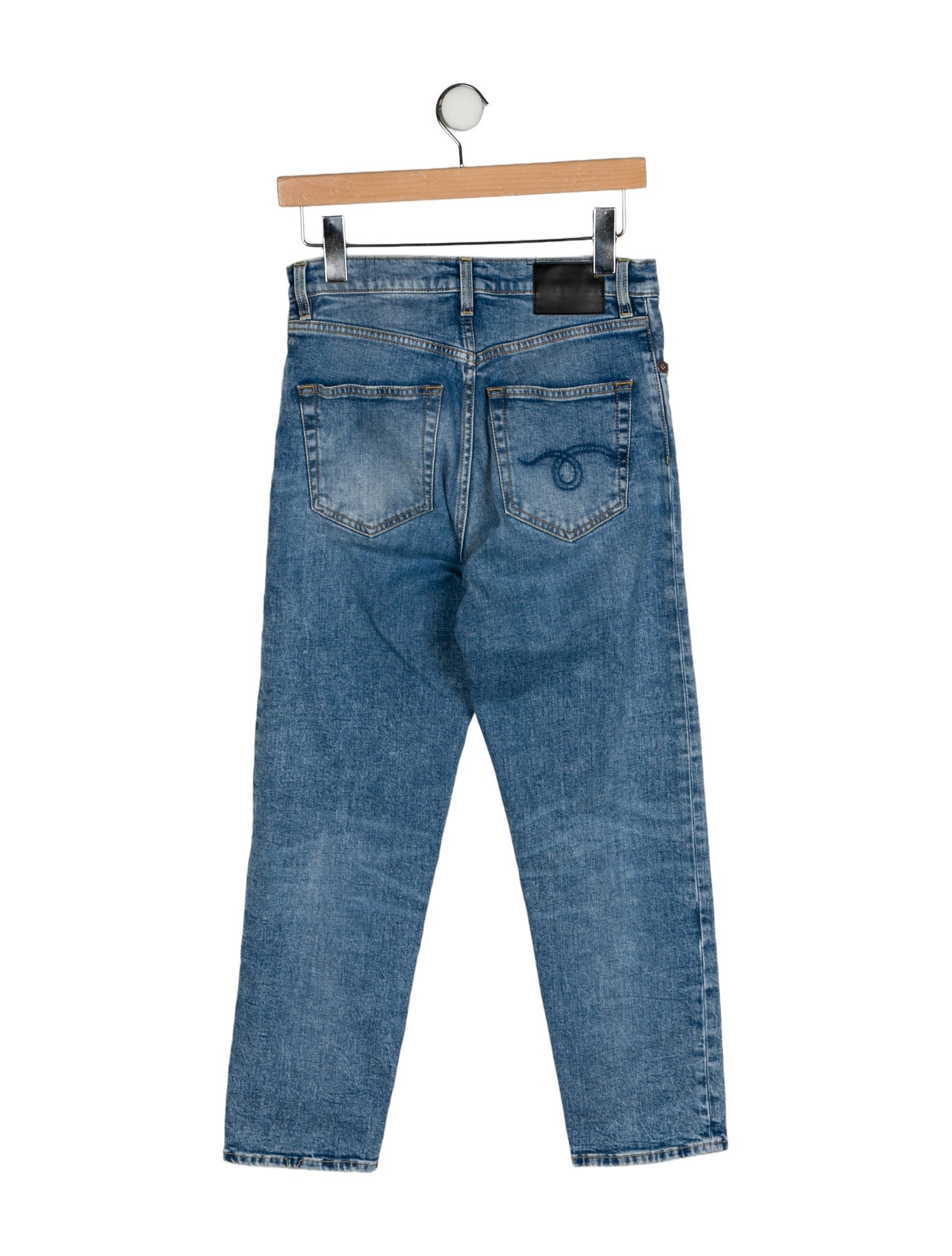 R13 High-Rise Straight Leg Jeans