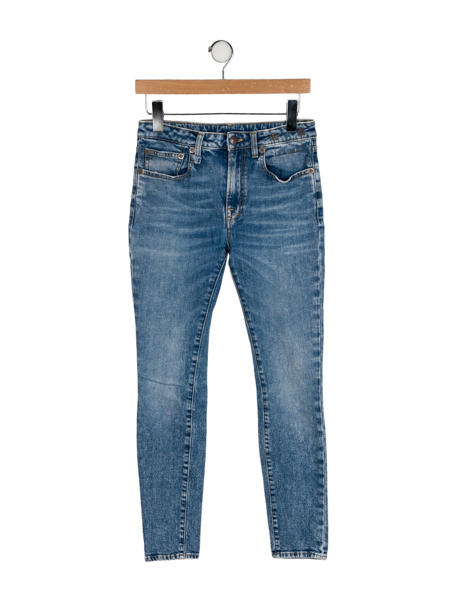 R13 Mid-Rise Skinny Leg Jeans