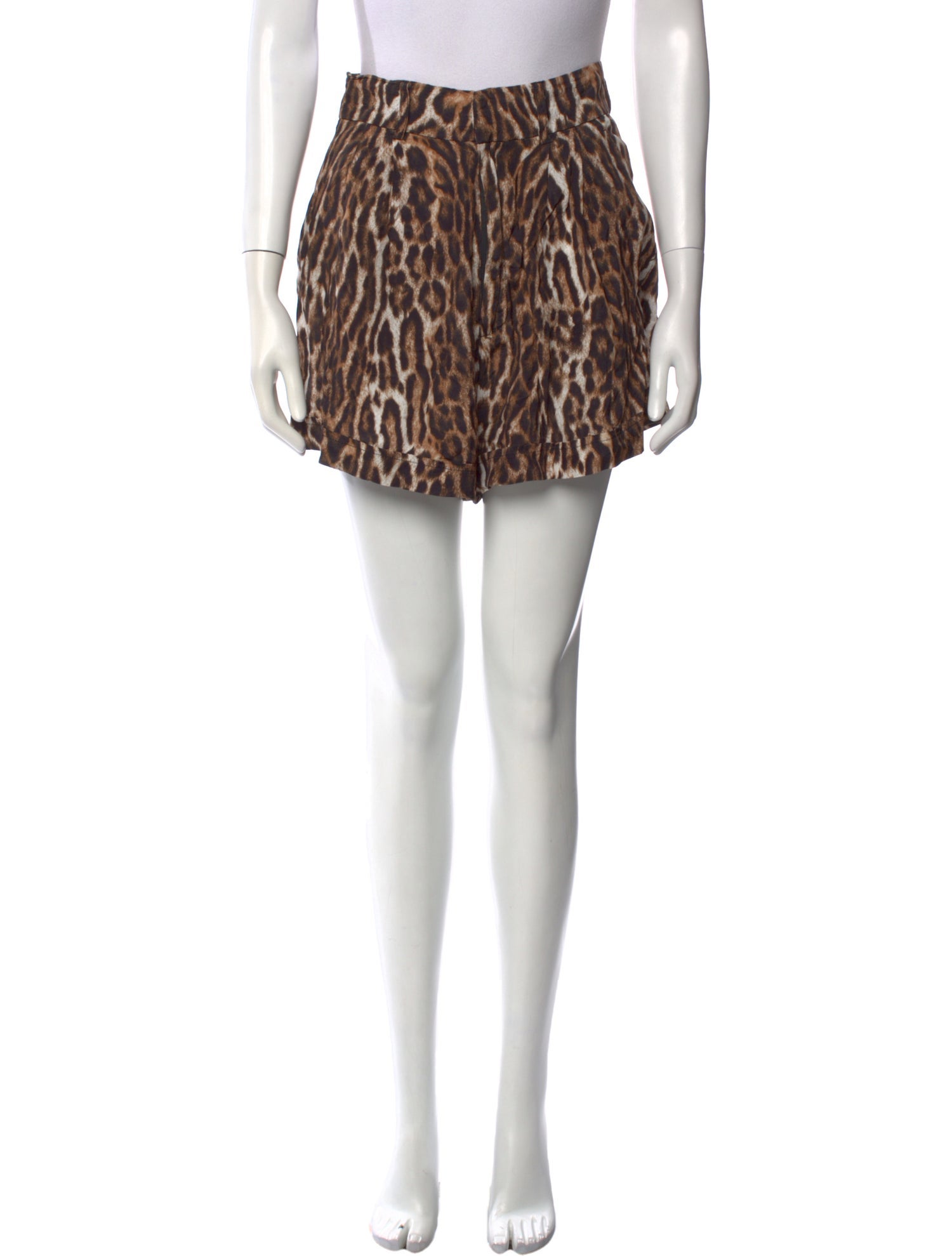 R13 Animal Print Mini Shorts