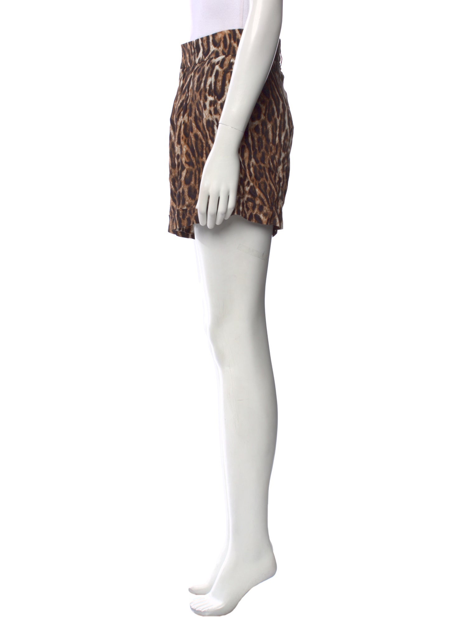 R13 Animal Print Mini Shorts