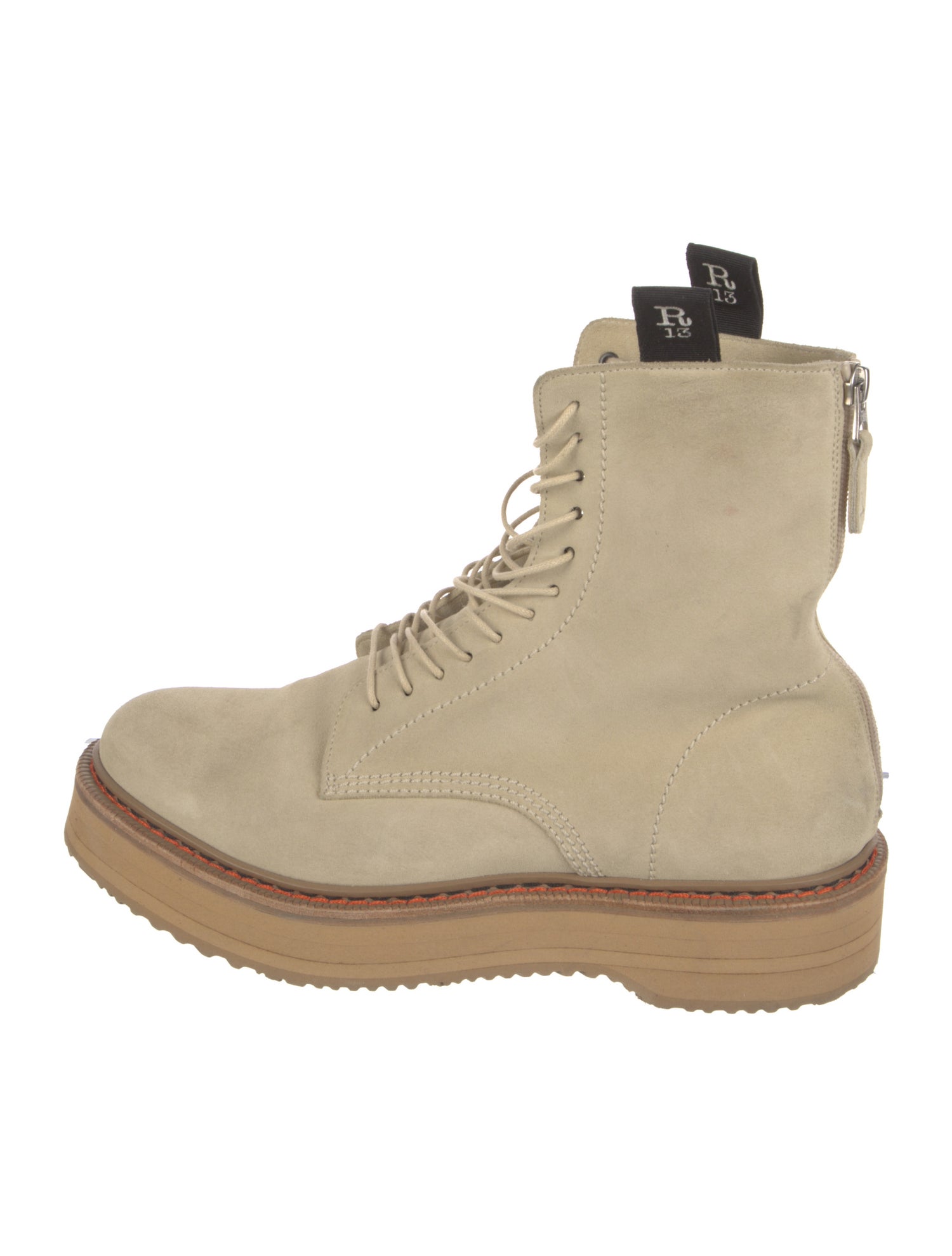 R13 Suede Lace-Up Boots