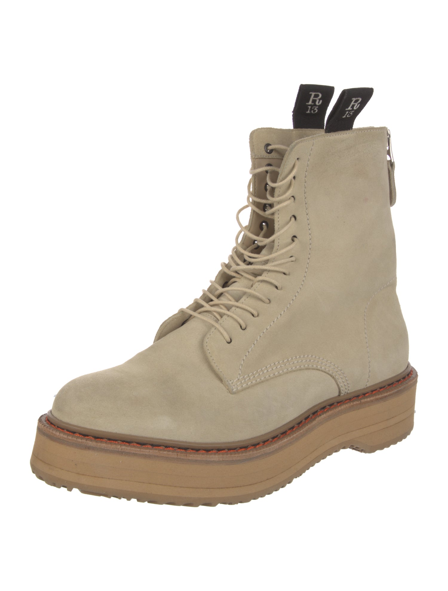 R13 Suede Lace-Up Boots