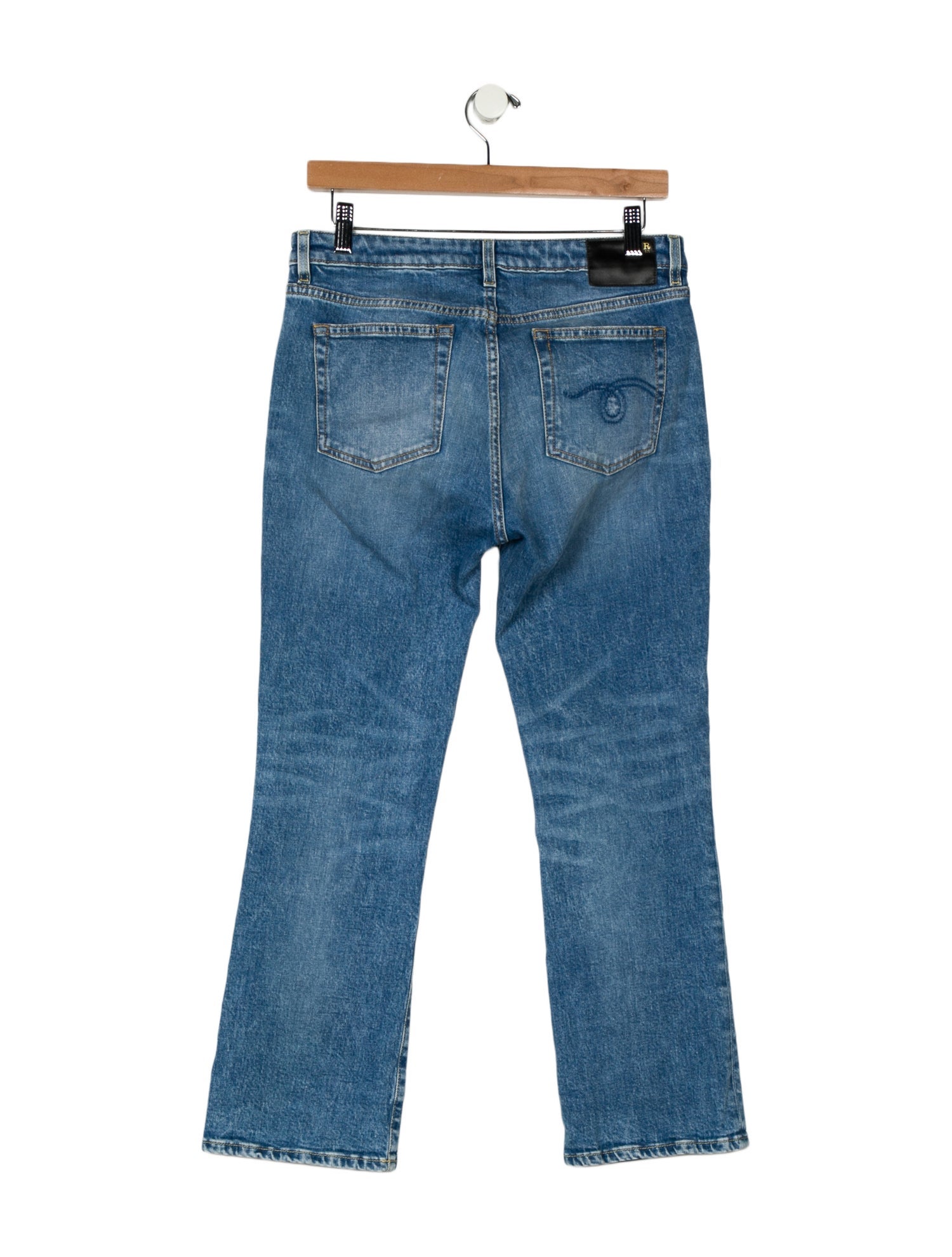 R13 Mid-Rise Straight Leg Jeans