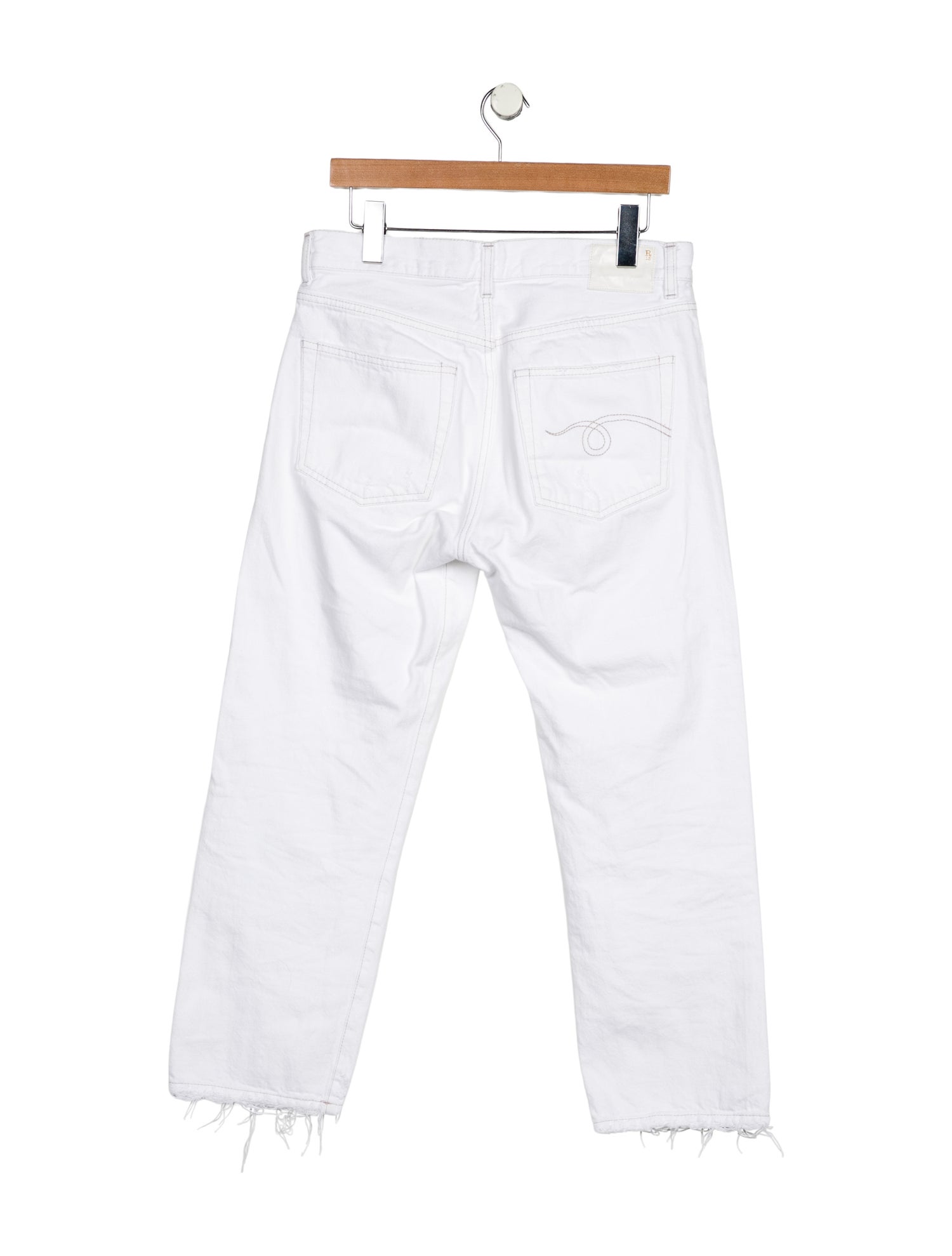 R13 High-Rise Straight Leg Jeans