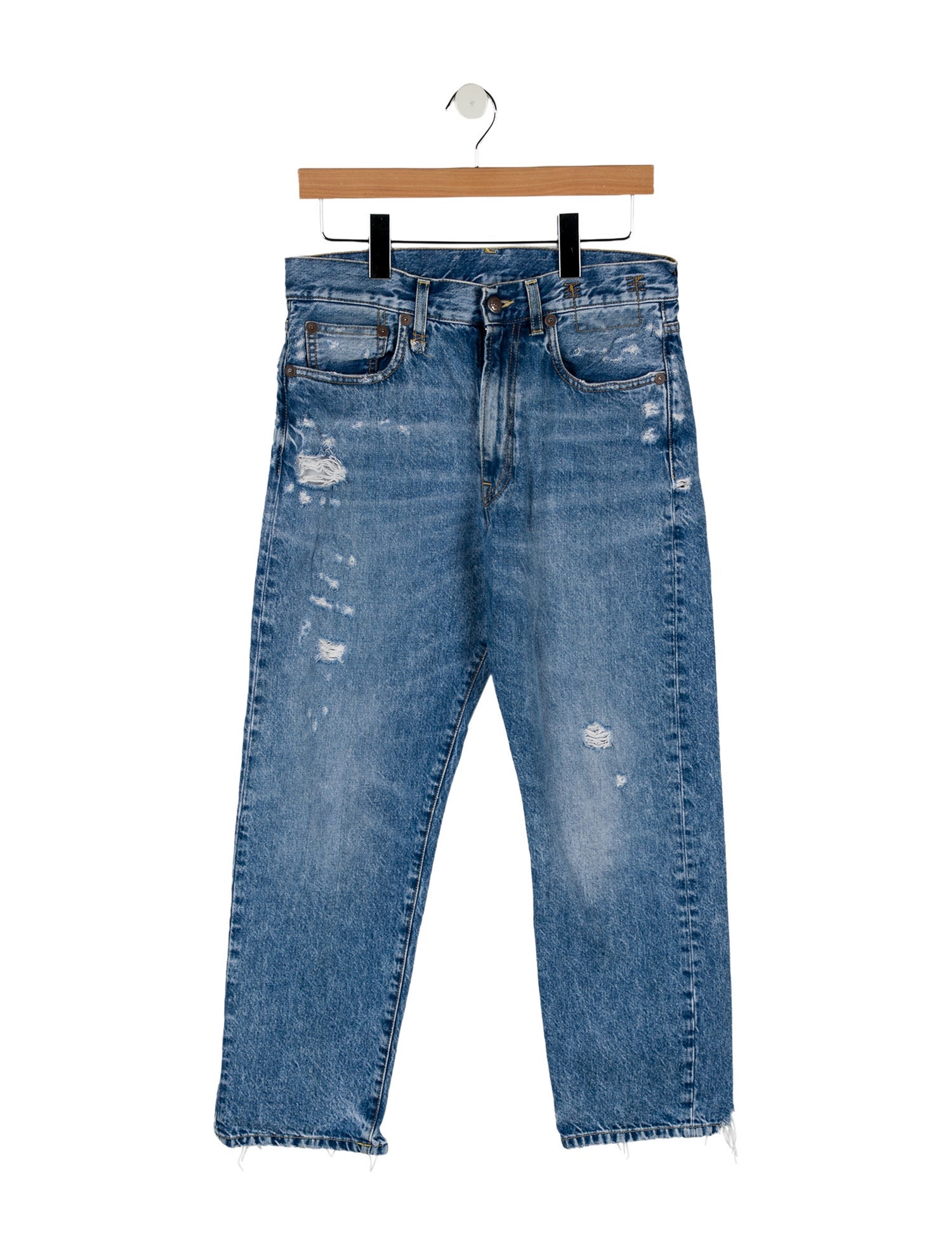 R13 High-Rise Straight Leg Jeans