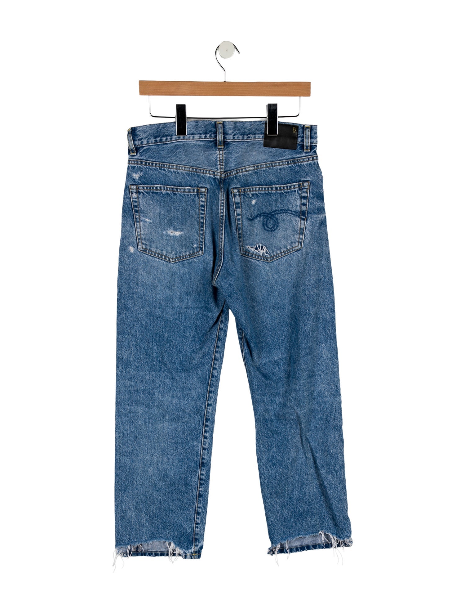 R13 High-Rise Straight Leg Jeans