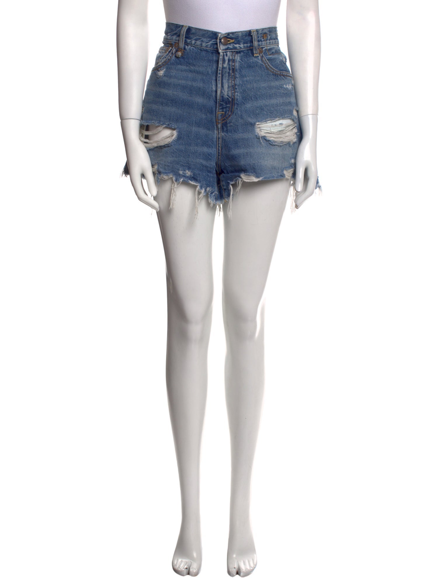 R13 Leather Mini Shorts