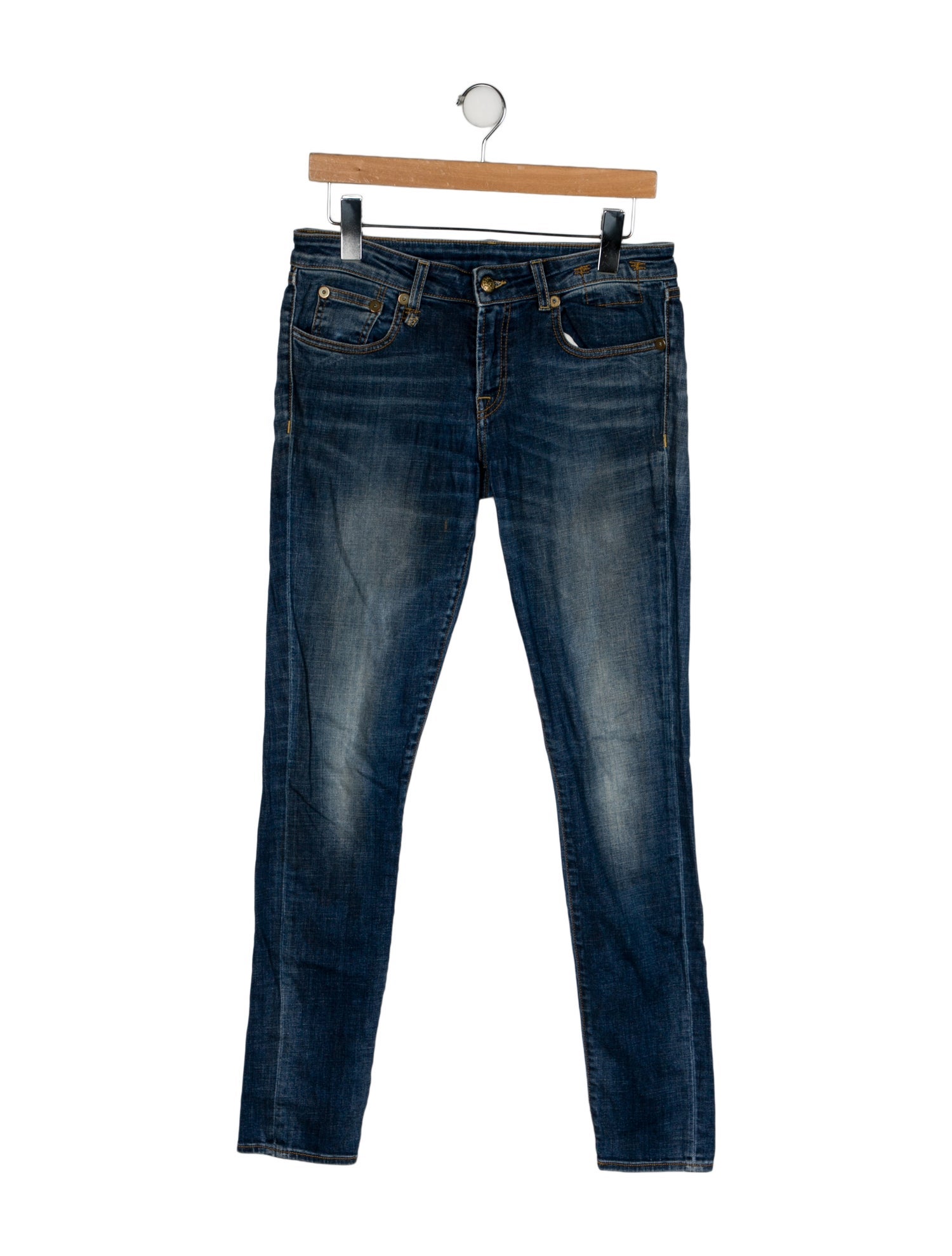 R13 Mid-Rise Skinny Leg Jeans