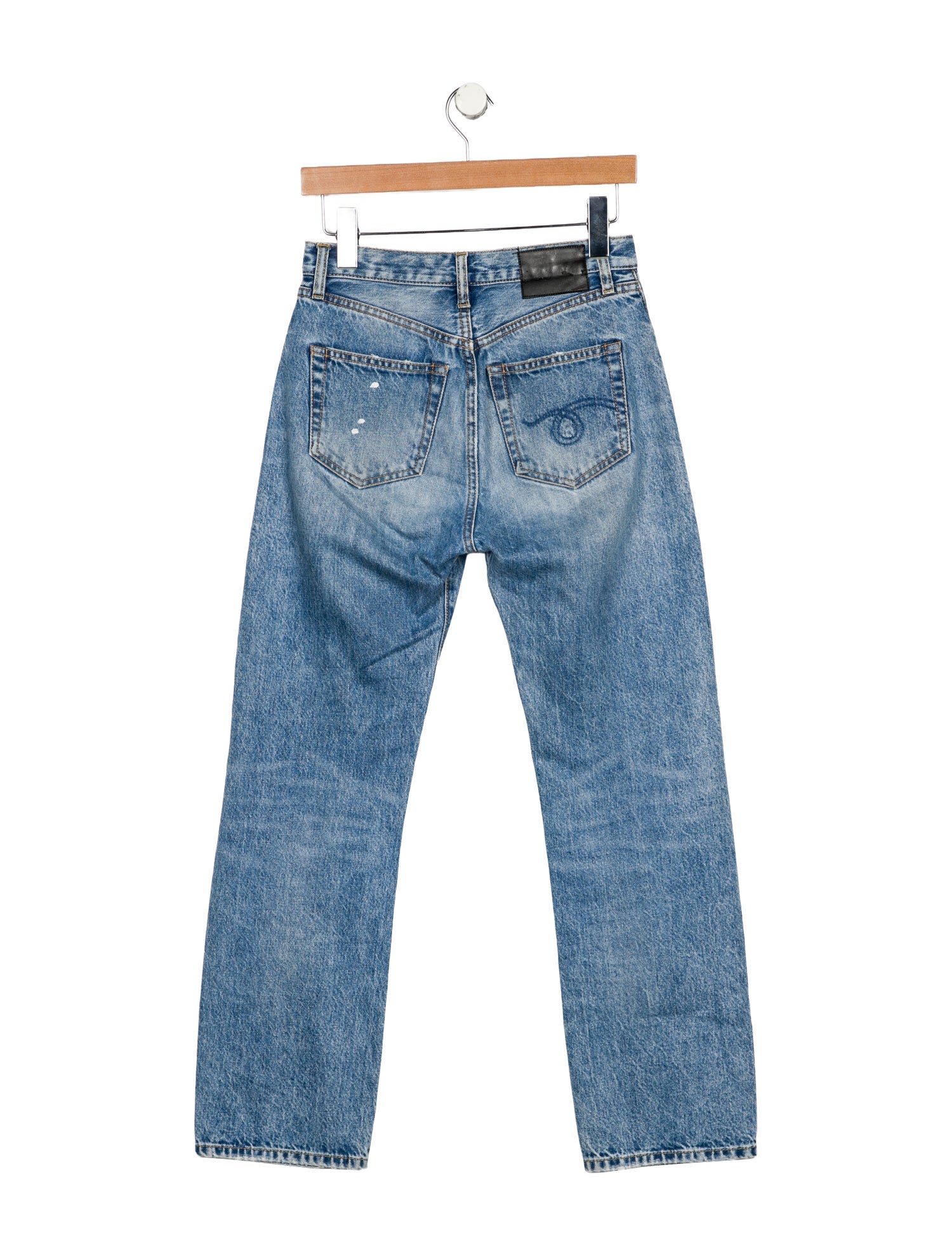 R13 High-Rise Straight Leg Jeans