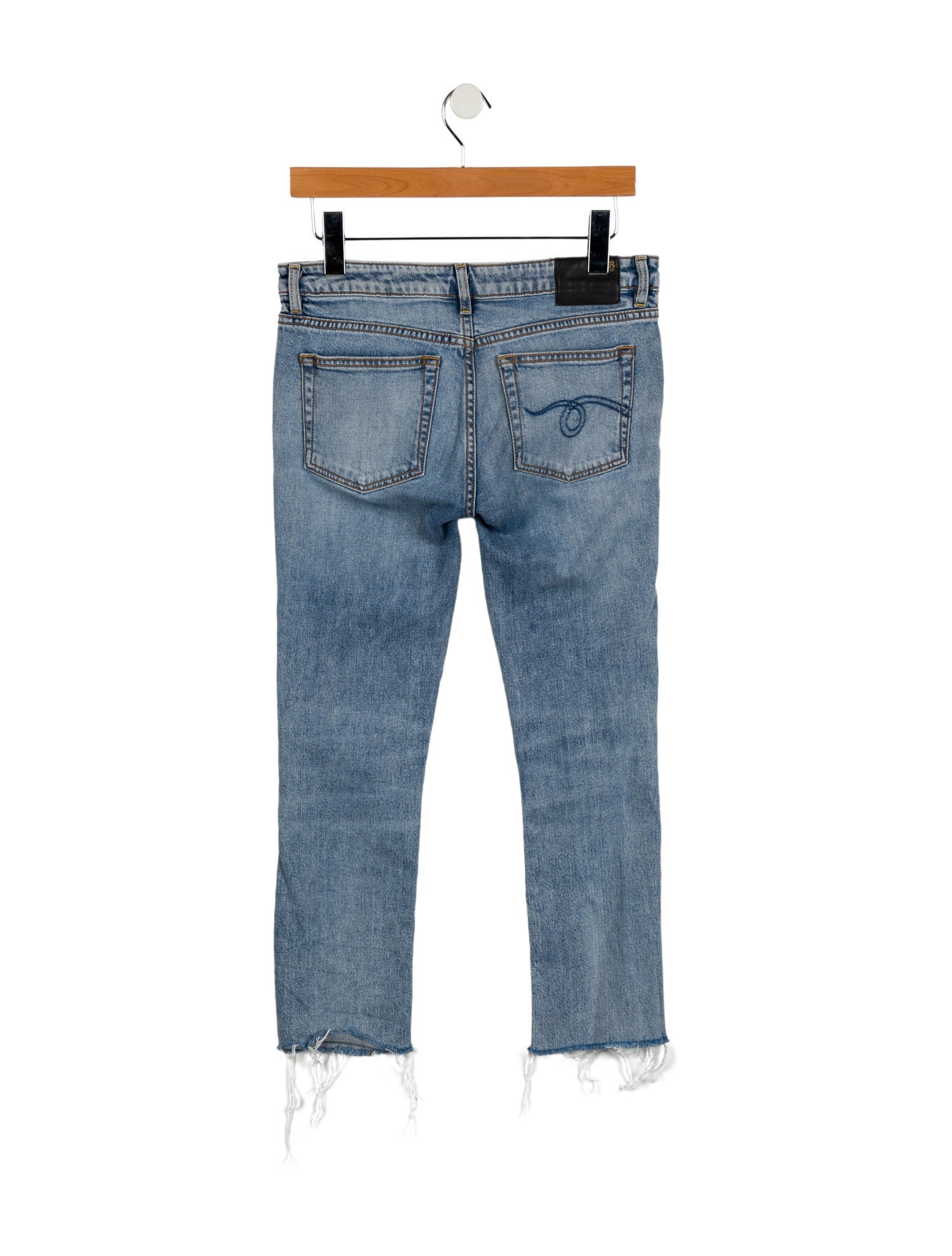 R13 Mid-Rise Straight Leg Jeans