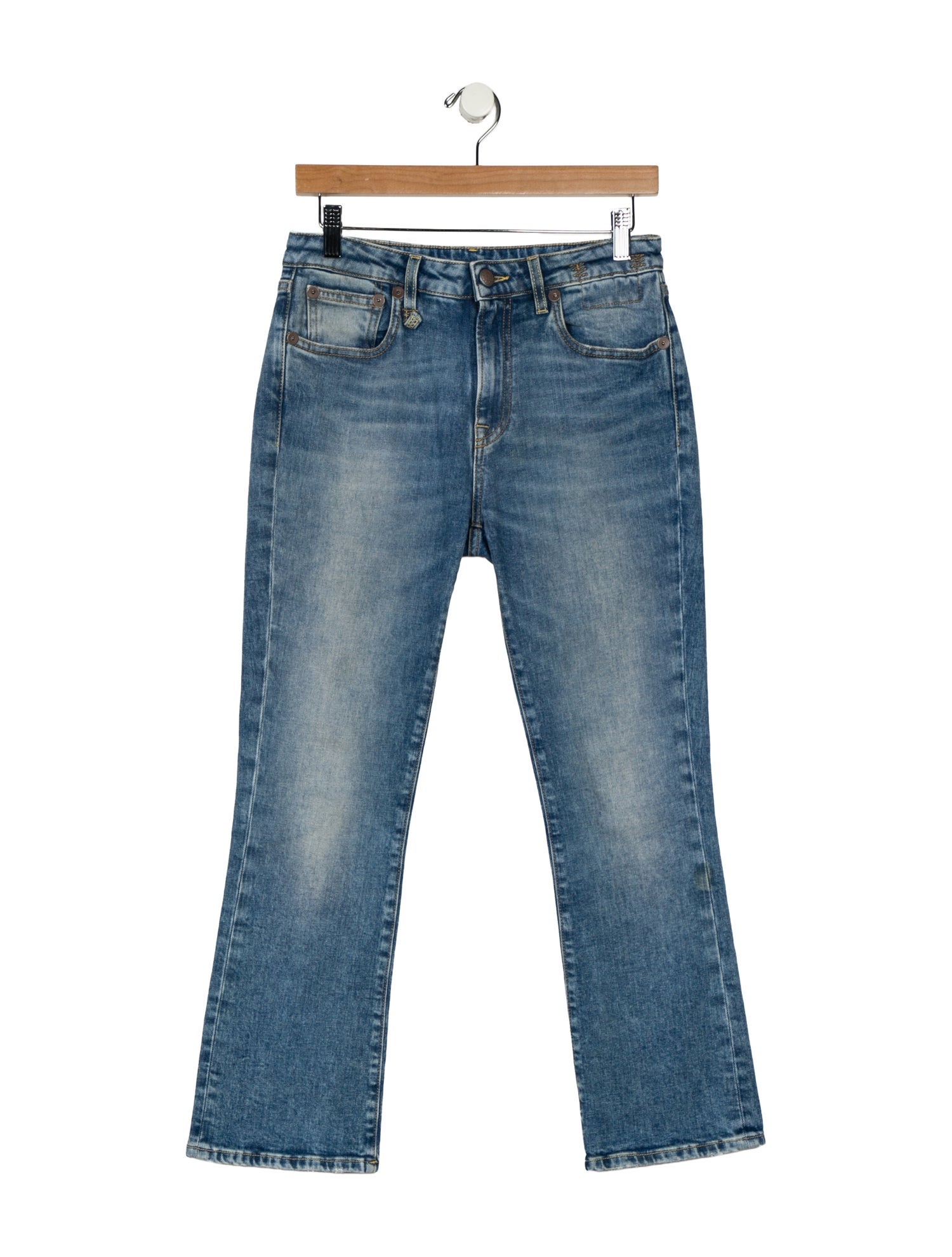 R13 Mid-Rise Straight Leg Jeans