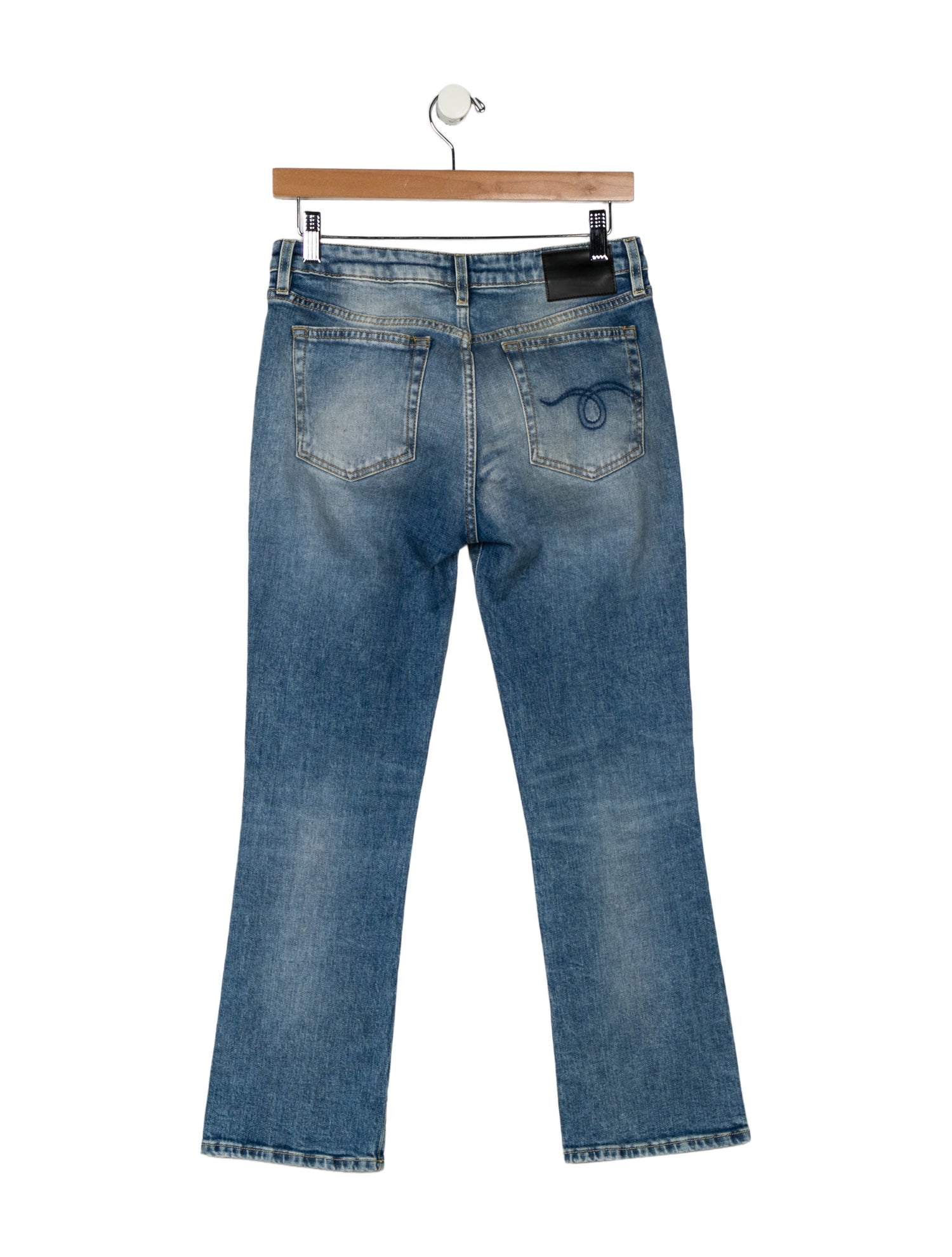 R13 Mid-Rise Straight Leg Jeans