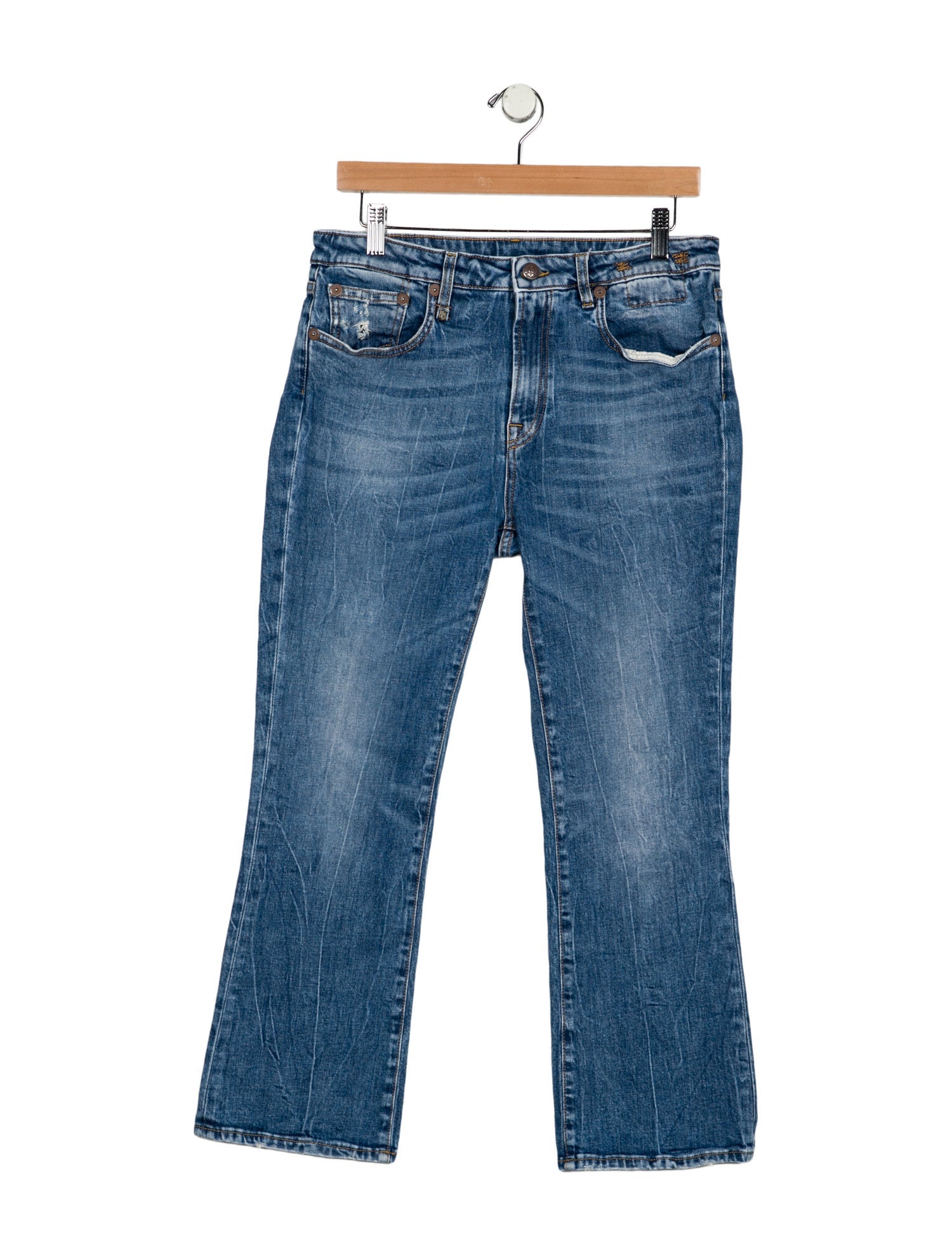 R13 High-Rise Straight Leg Jeans