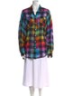 R13 Plaid Print Long Sleeve Tunic
