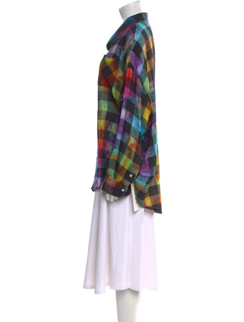 R13 Plaid Print Long Sleeve Tunic