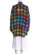 R13 Plaid Print Long Sleeve Tunic