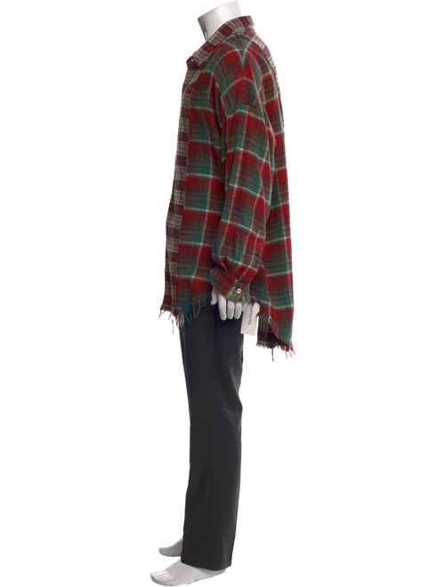 R13 Plaid Print Long Sleeve Shirt