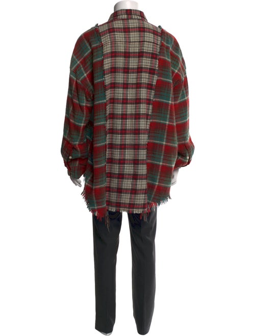 R13 Plaid Print Long Sleeve Shirt