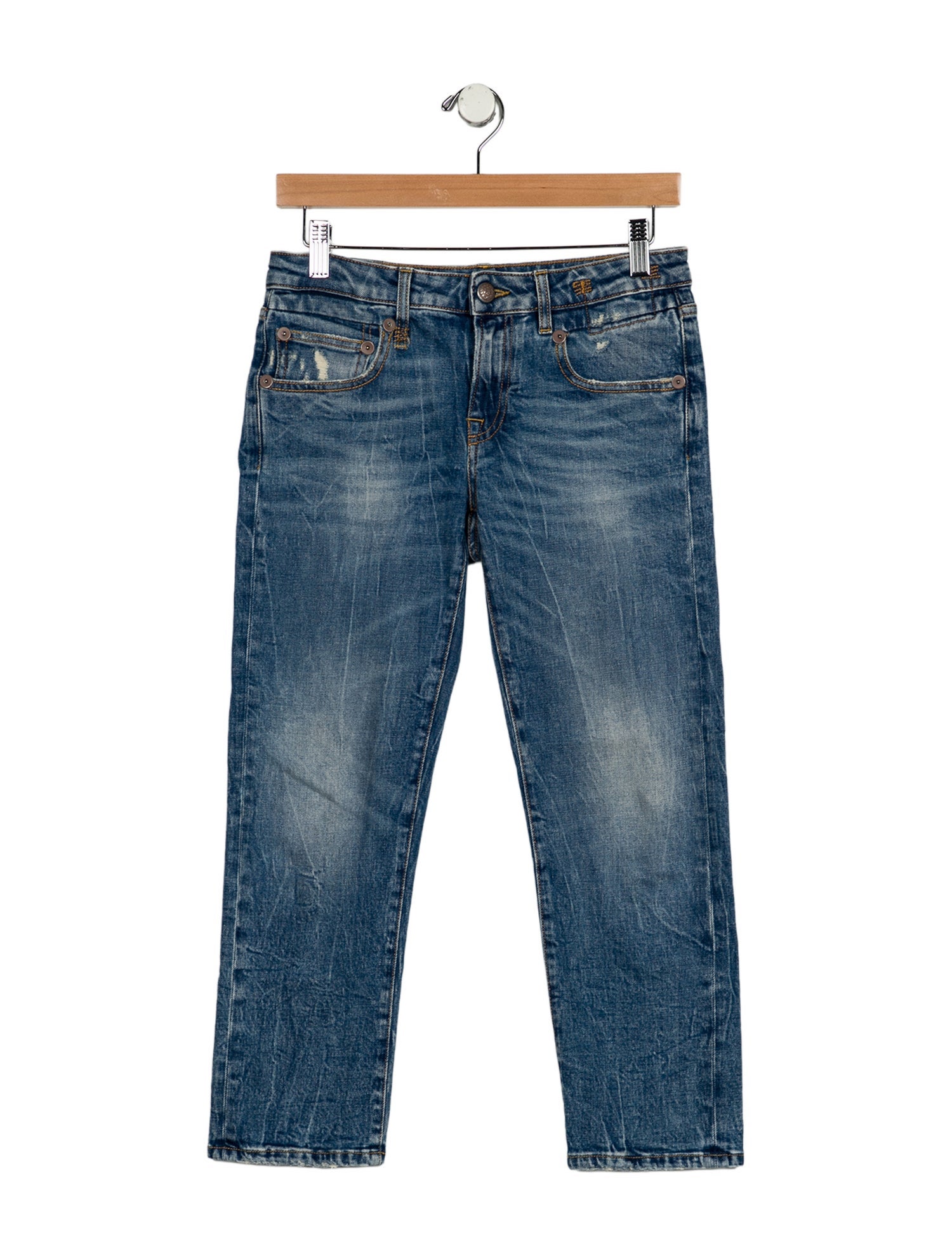 R13 Mid-Rise Straight Leg Jeans