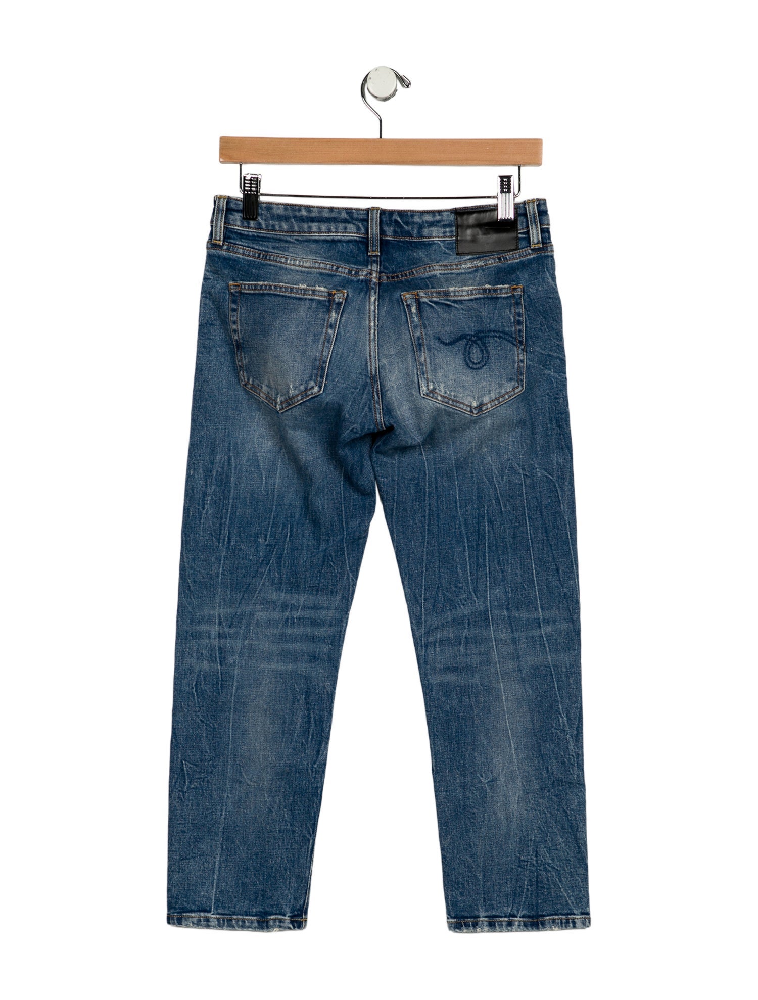 R13 Mid-Rise Straight Leg Jeans