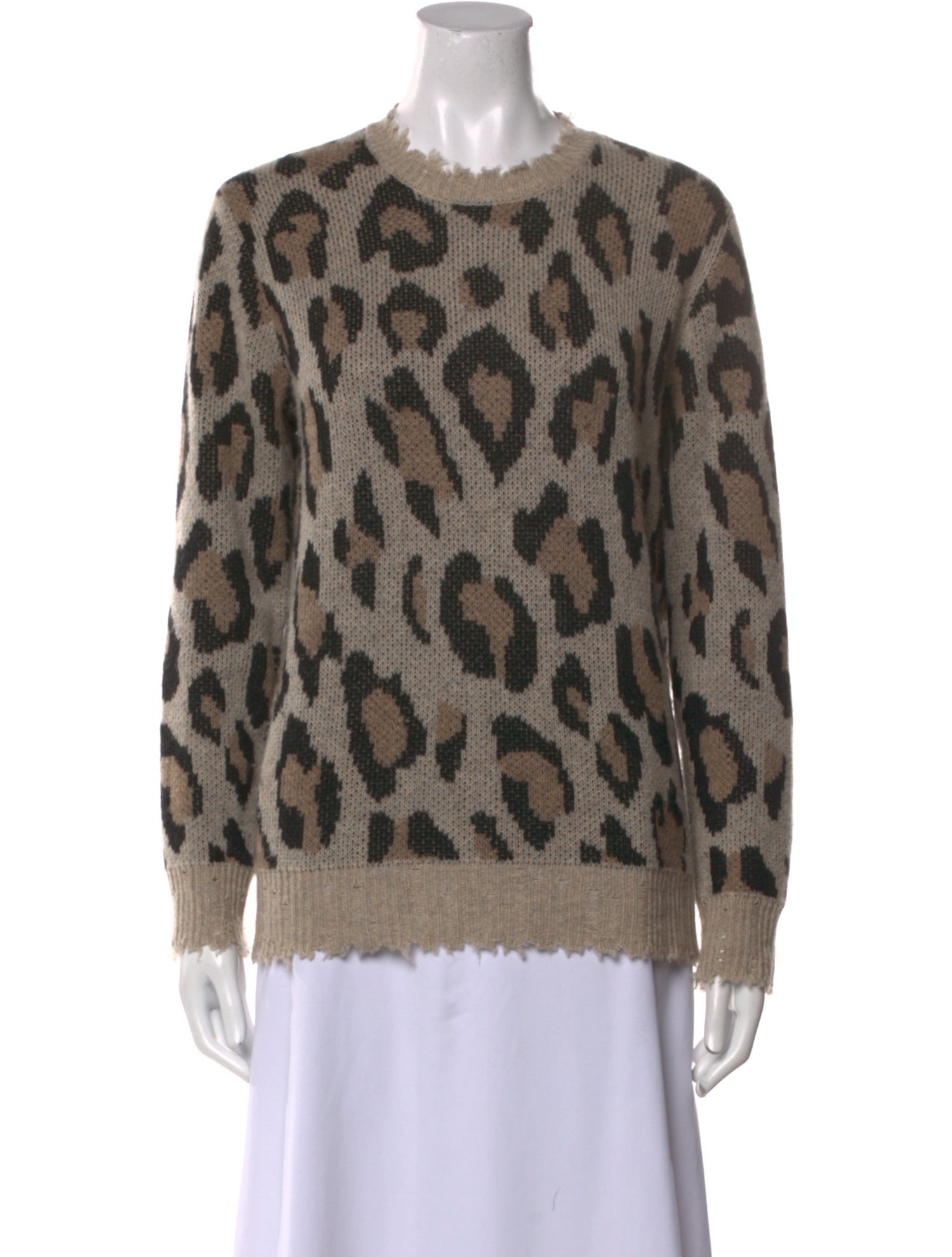 R13 Cashmere Animal Print Sweater