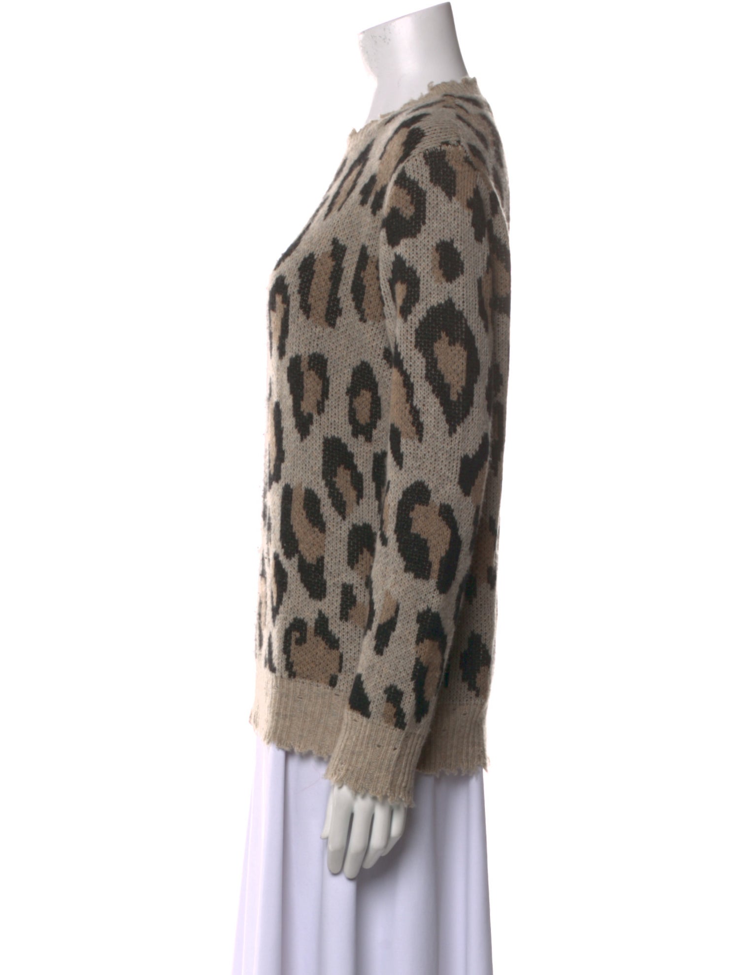 R13 Cashmere Animal Print Sweater