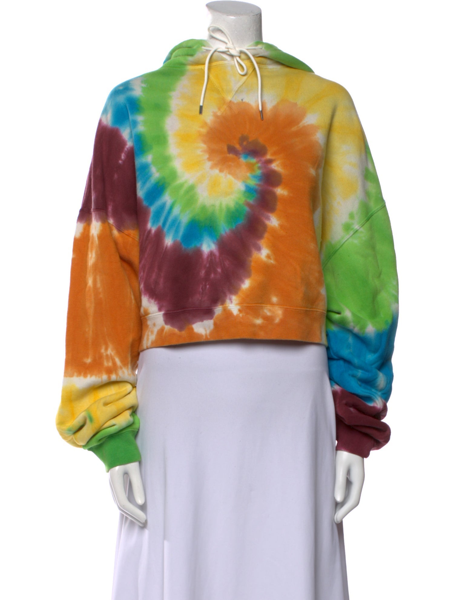 R13 Tie-Dye Print Crew Neck Sweatshirt