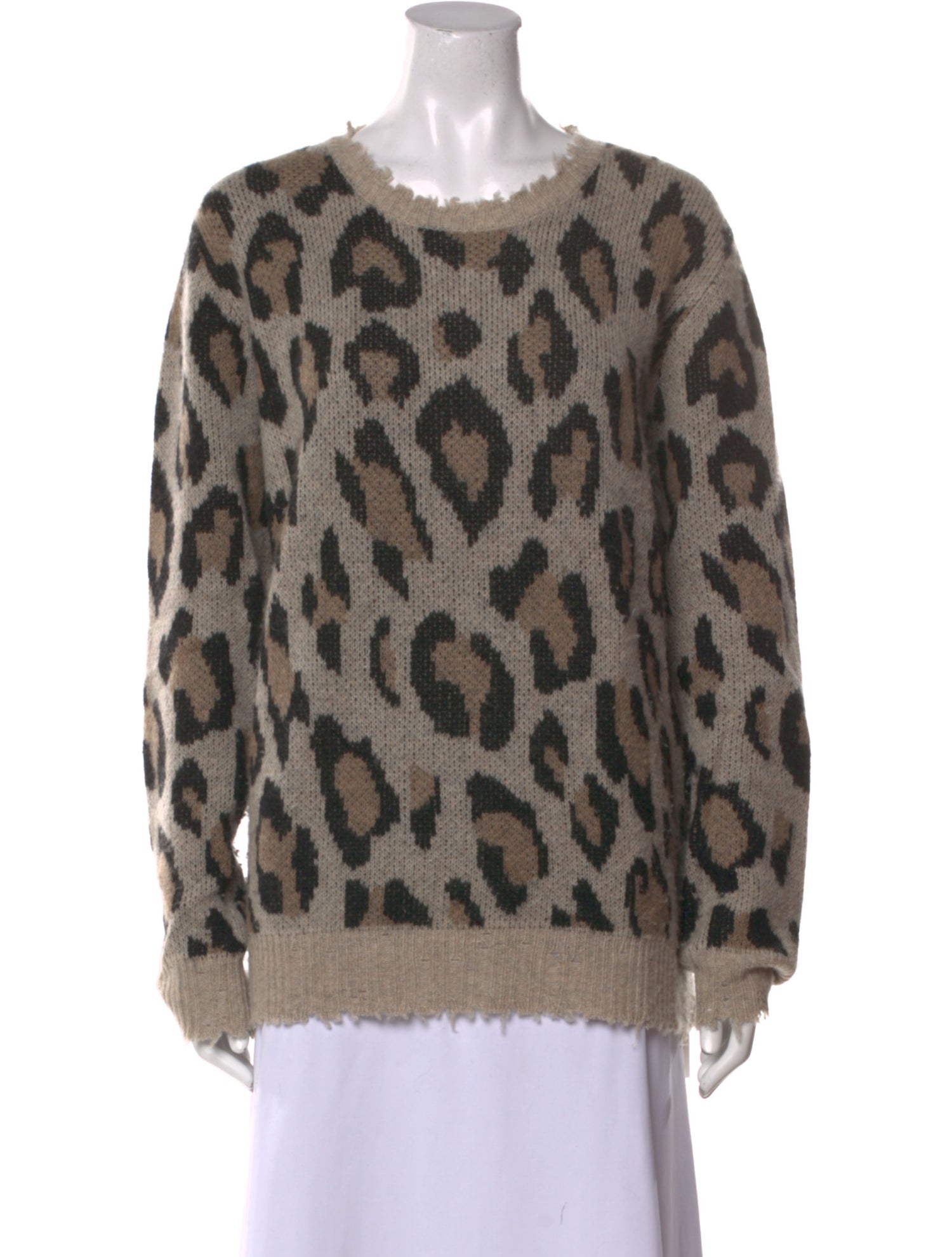 R13 Cashmere Animal Print Sweater