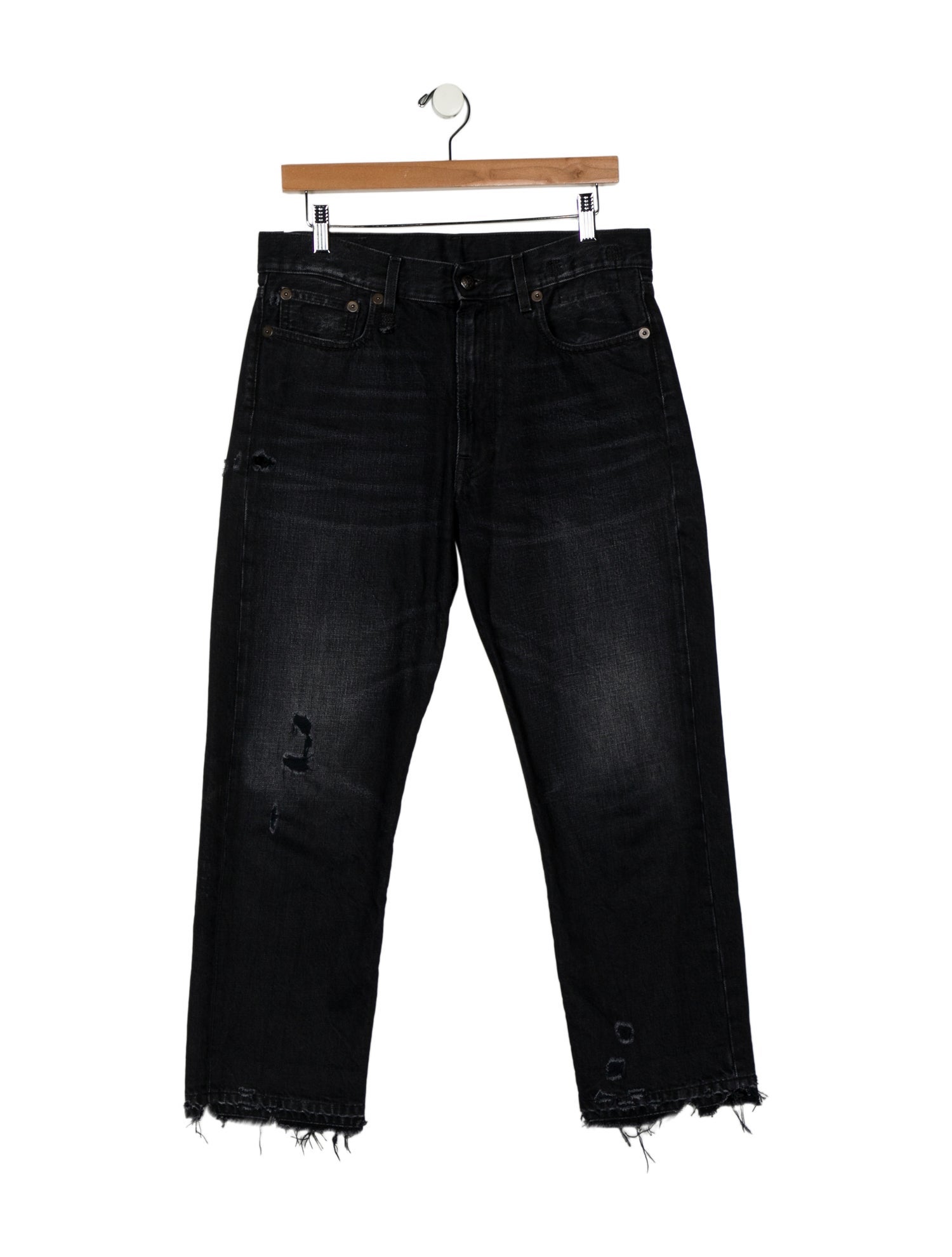 R13 High-Rise Straight Leg Jeans