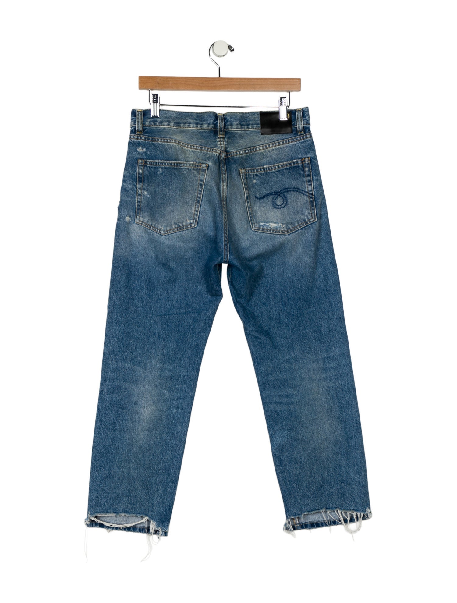 R13 Mid-Rise Straight Leg Jeans