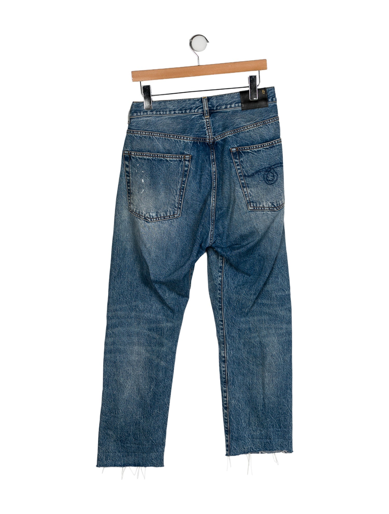 R13 High-Rise Straight Leg Jeans