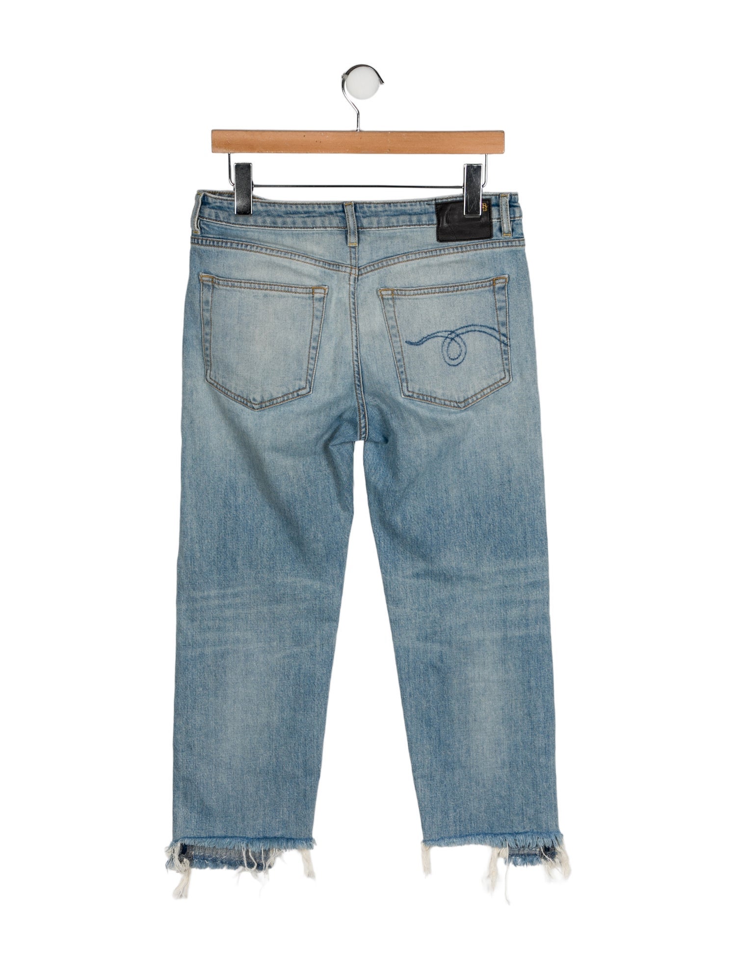 R13 Mid-Rise Straight Leg Jeans