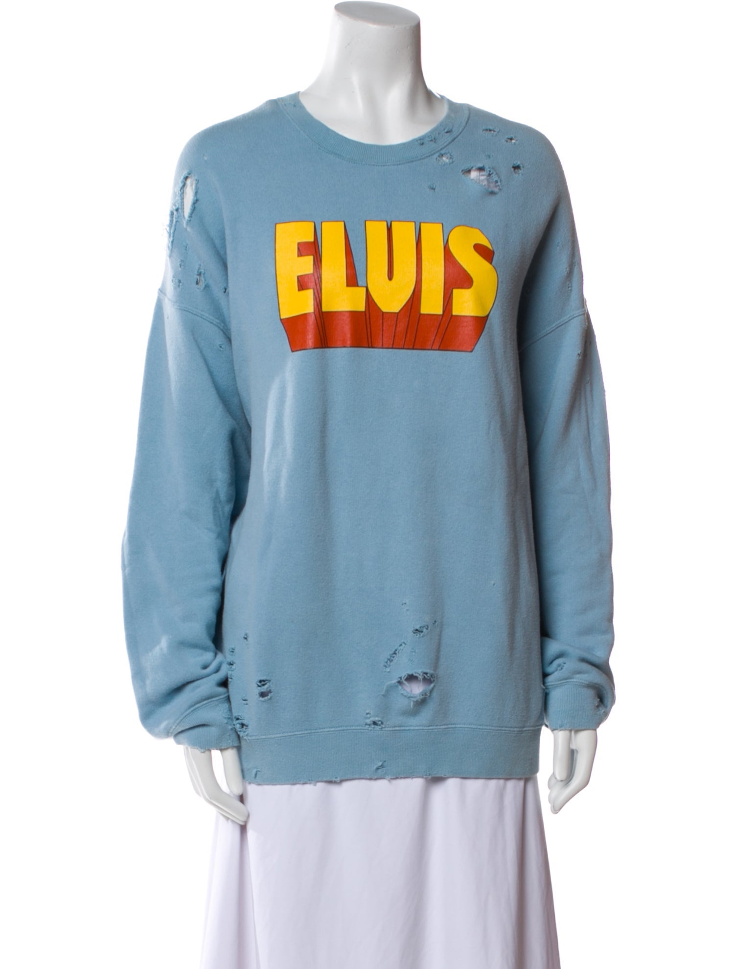 R13 Graphic Print Distressed Accents Pajamas