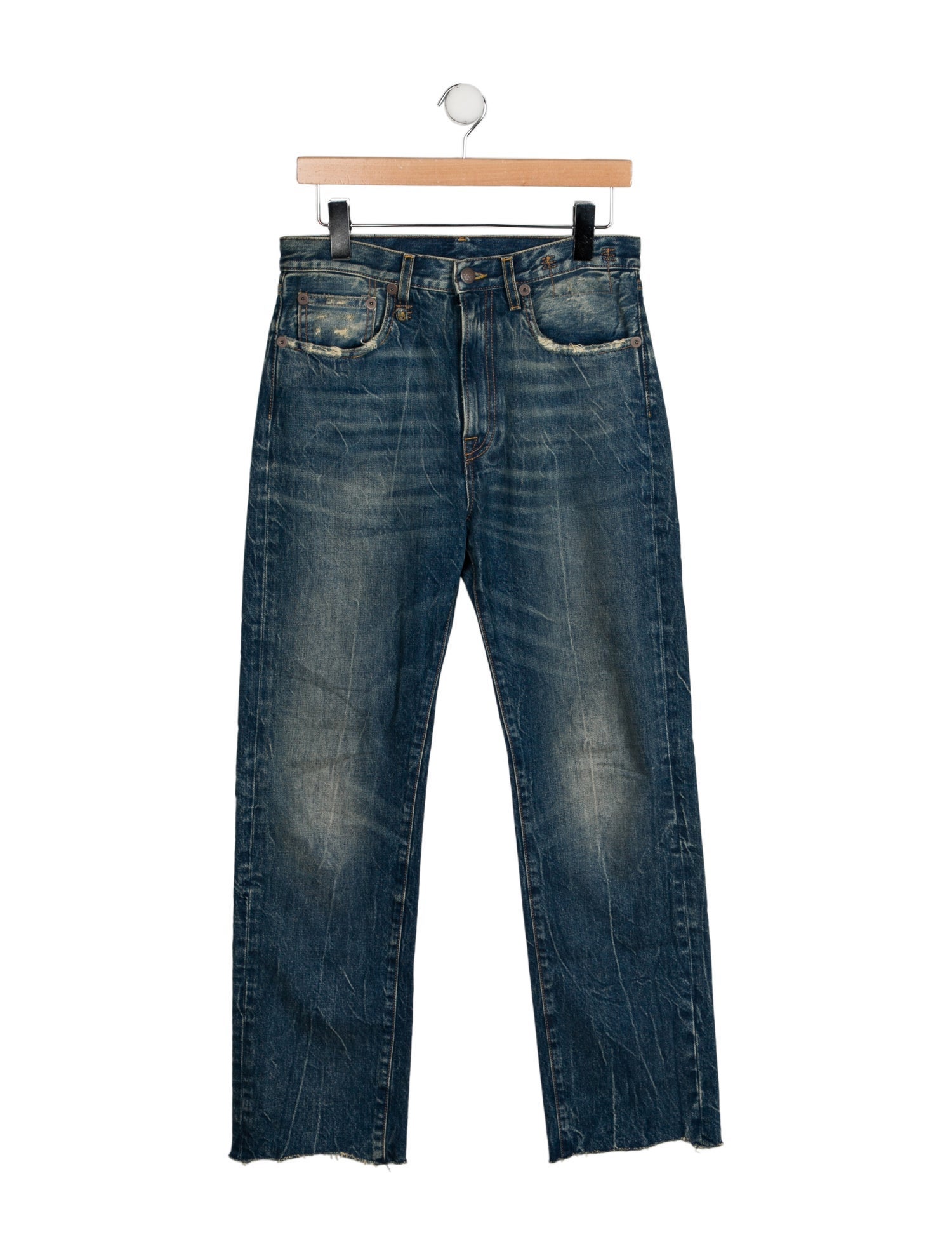 R13 High-Rise Straight Leg Jeans