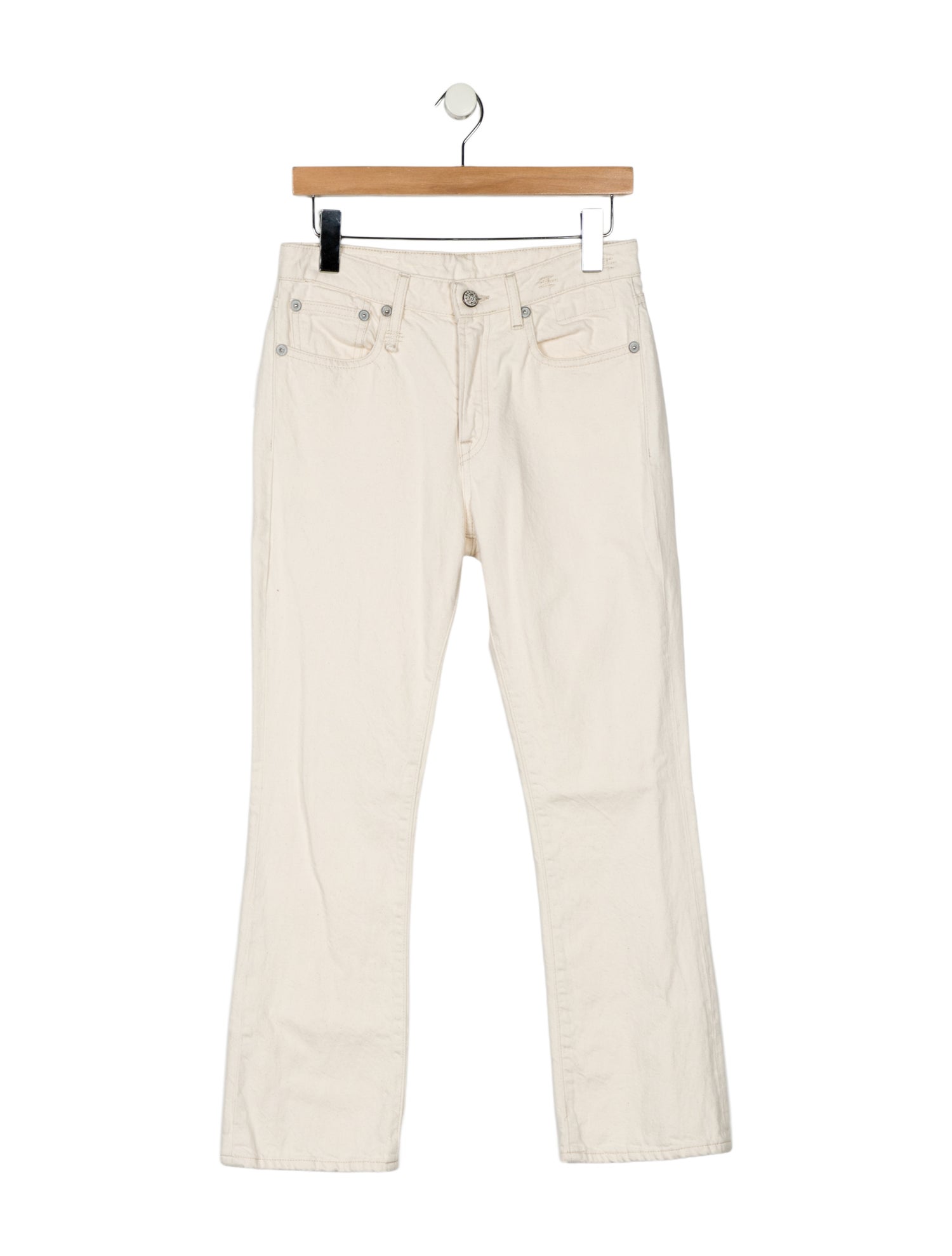 R13 Mid-Rise Straight Leg Jeans