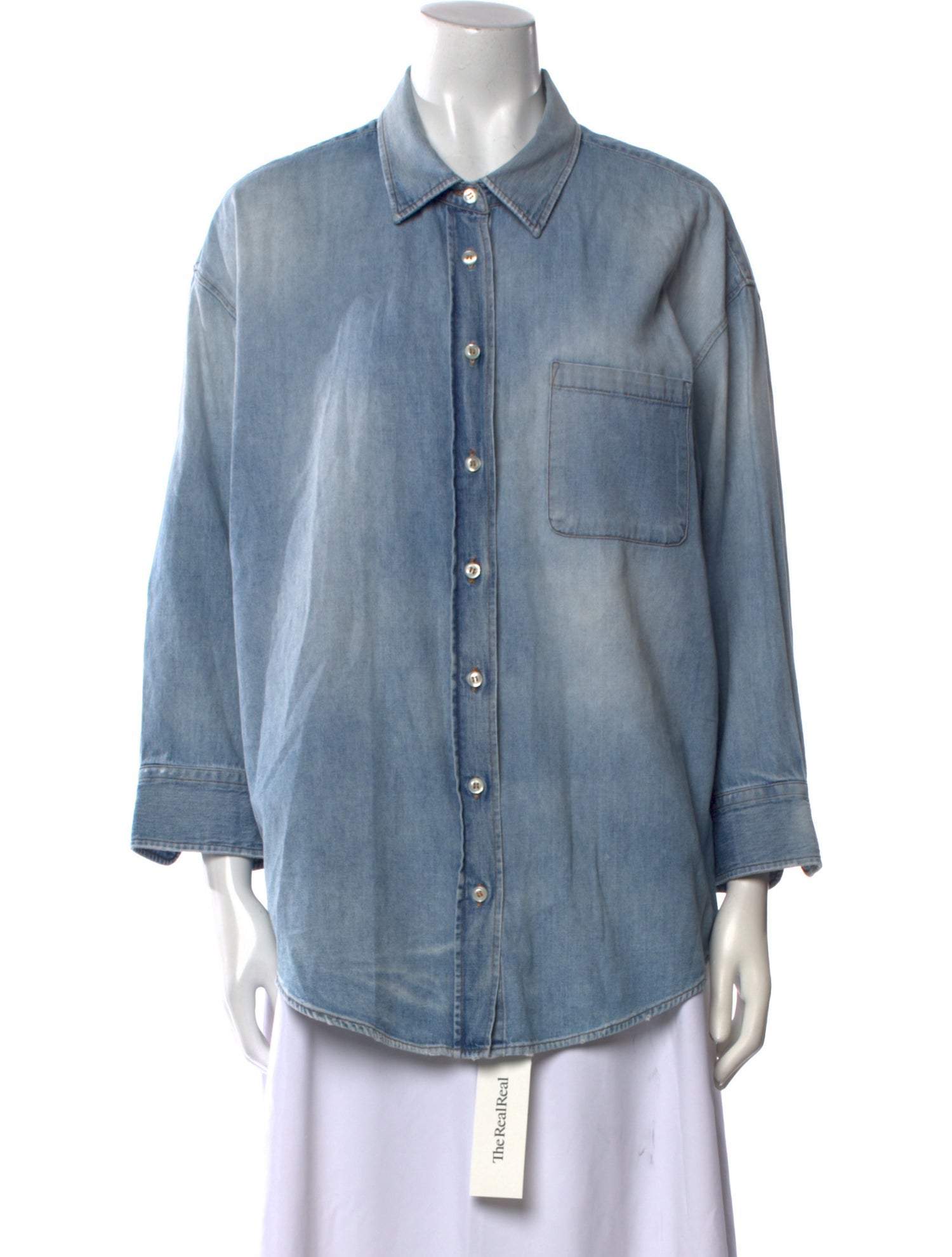 R13 Long Sleeve Button-Up Top