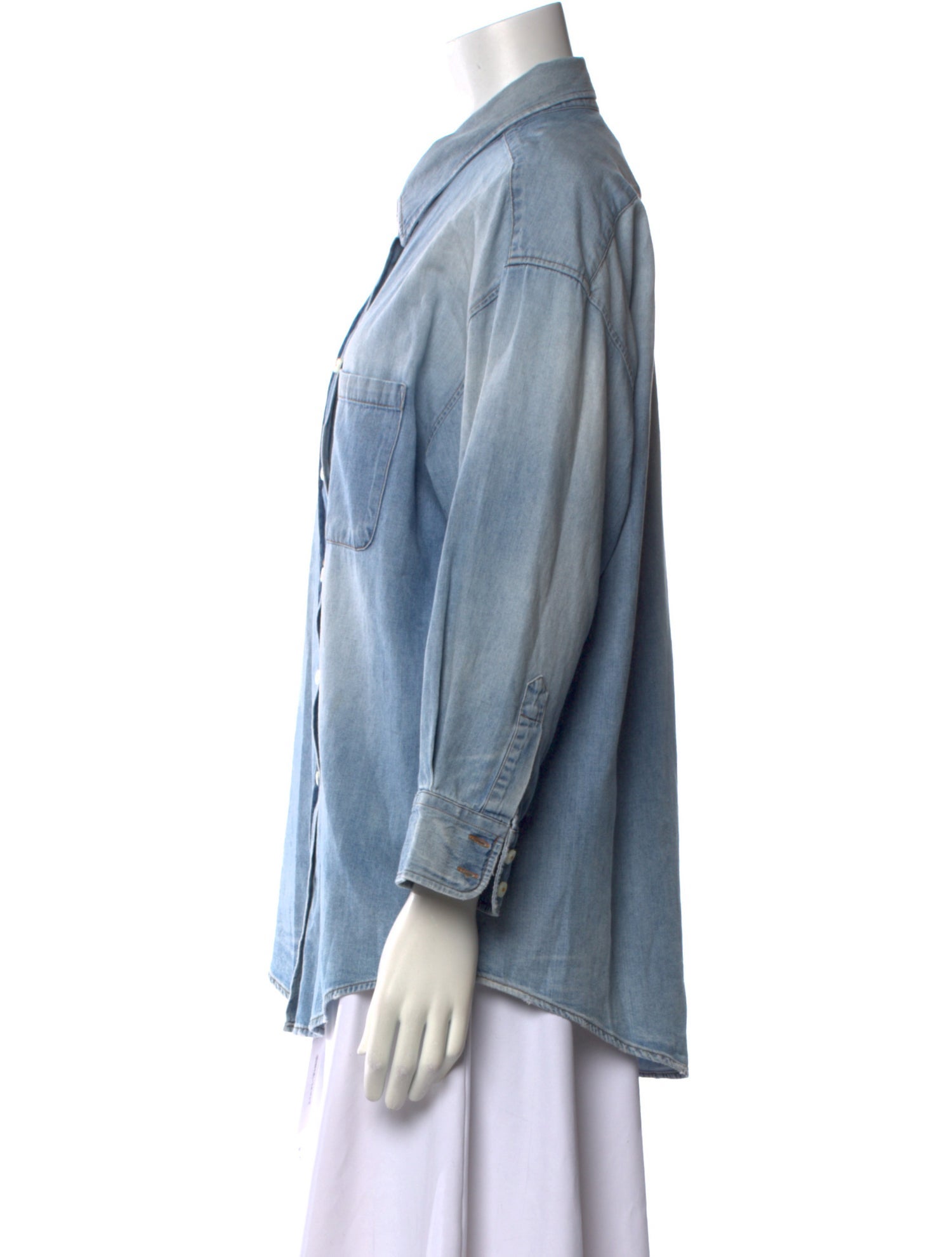 R13 Long Sleeve Button-Up Top