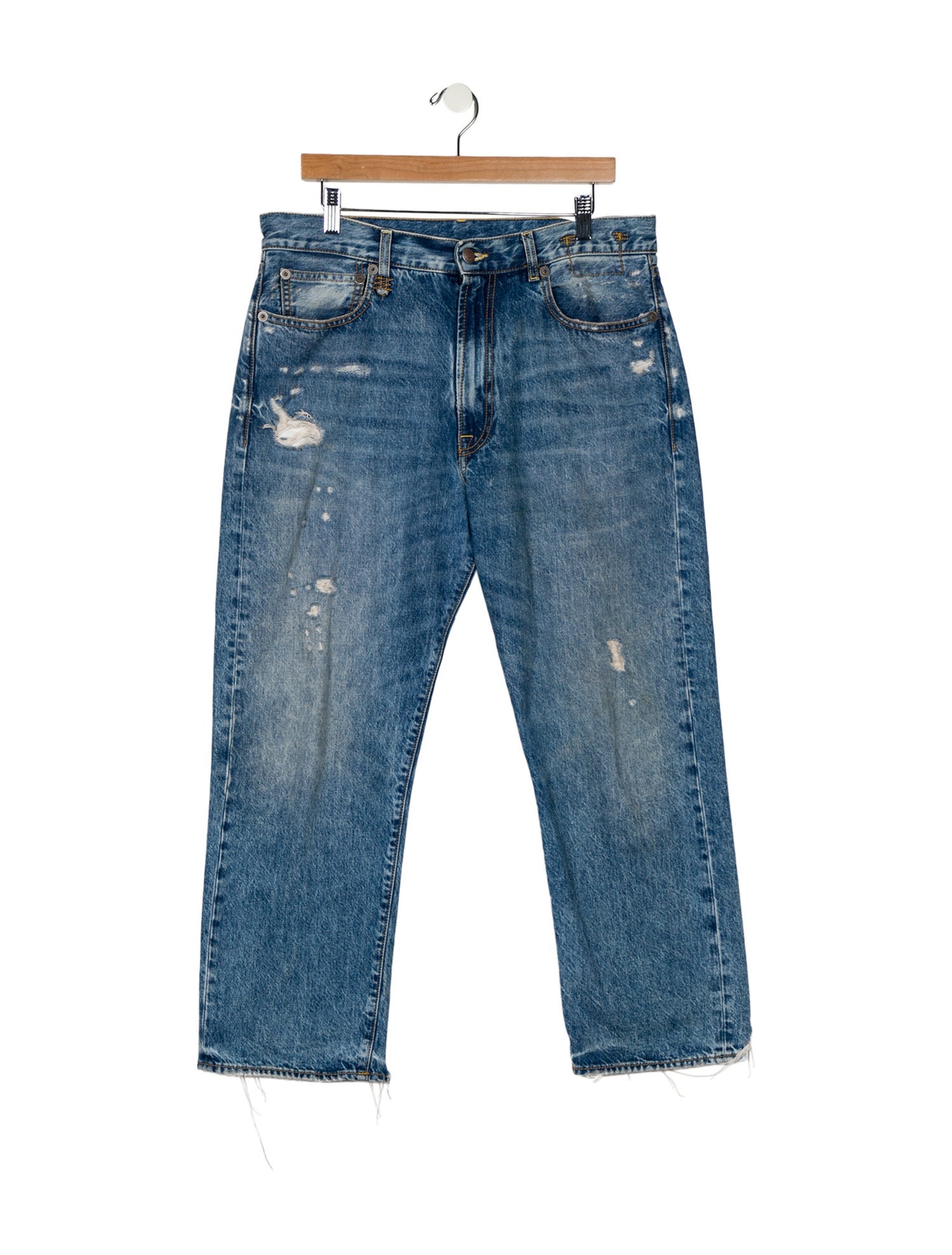 R13 High-Rise Straight Leg Jeans