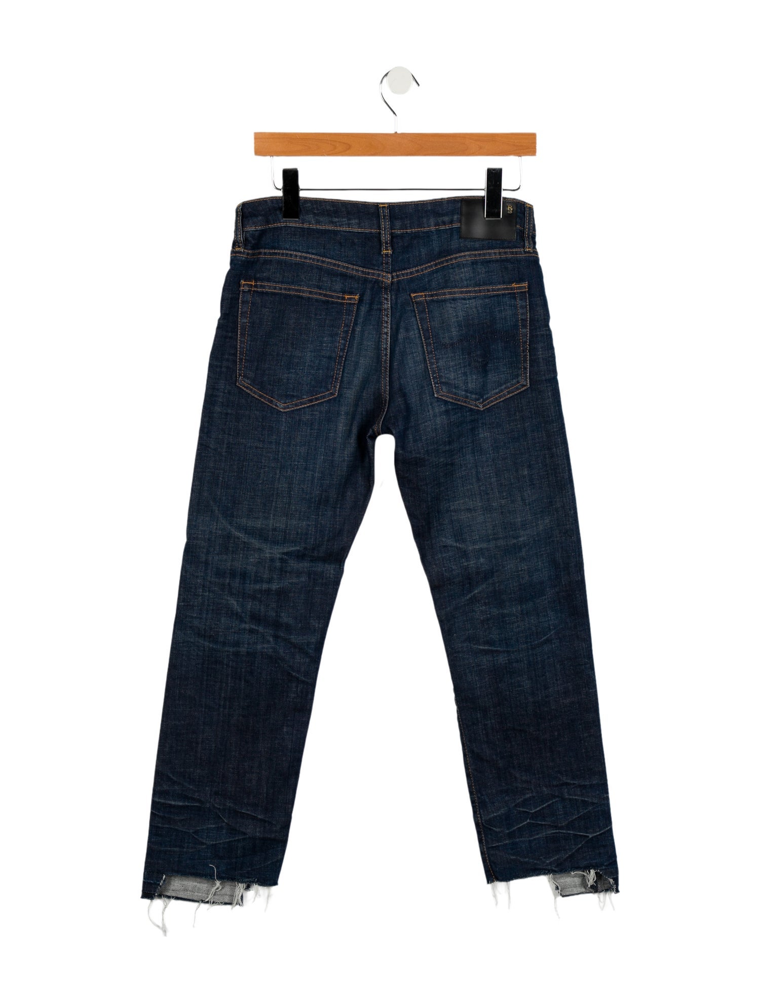 R13 Mid-Rise Straight Leg Jeans