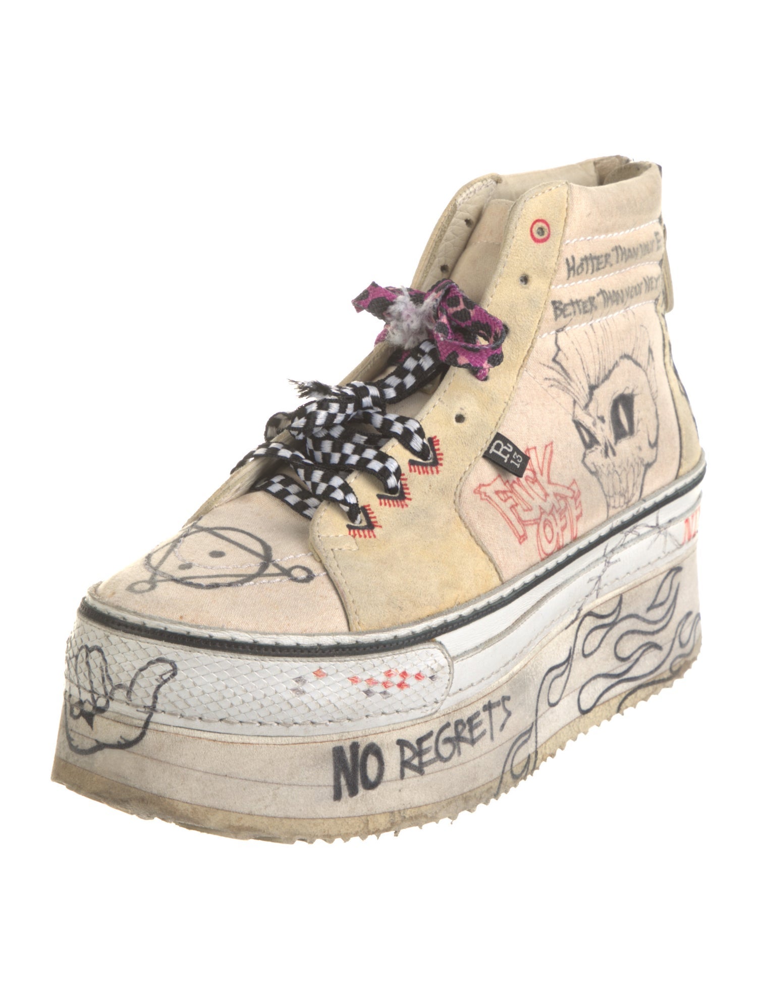 R13 Canvas Printed Sneakers