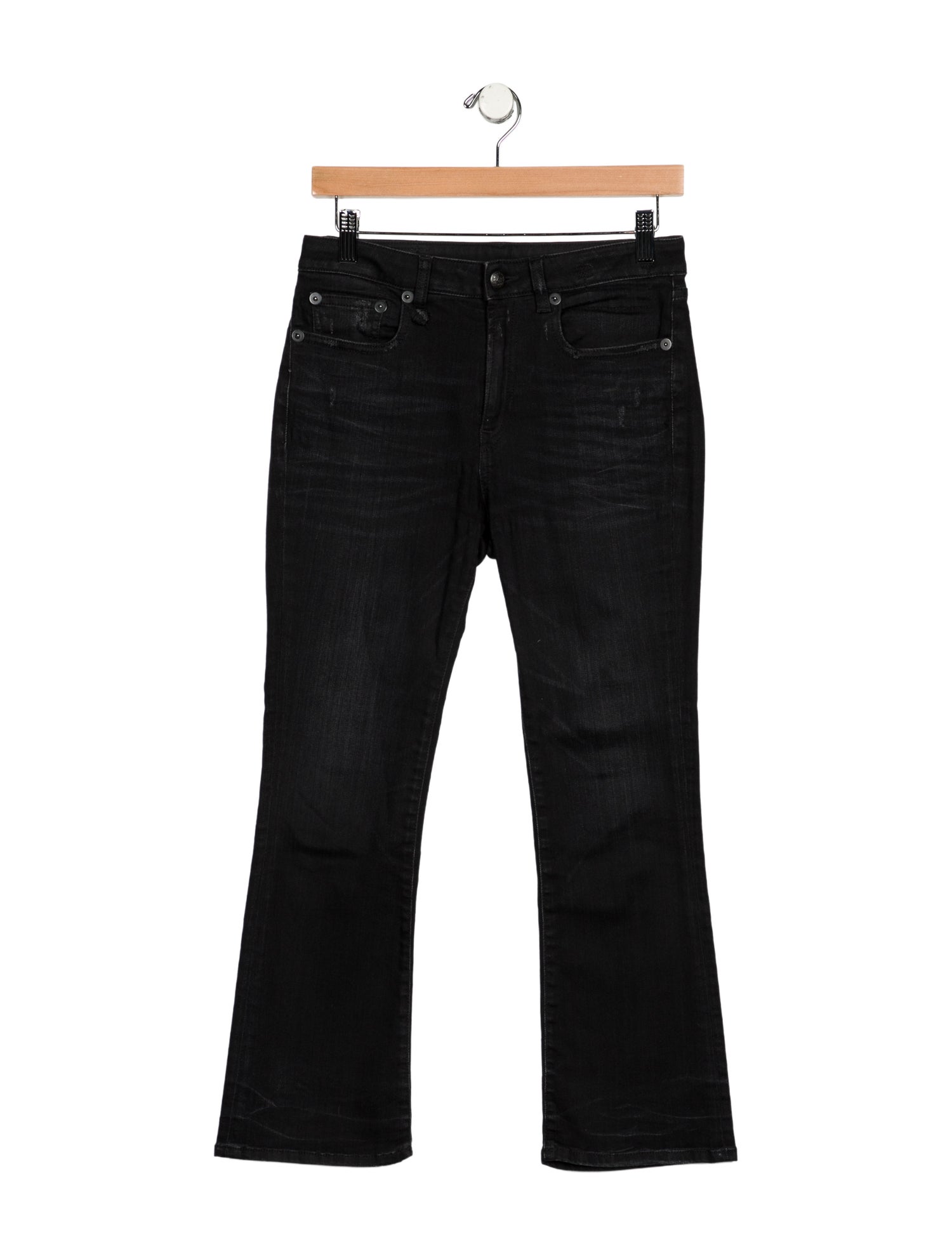 R13 Mid-Rise Straight Leg Jeans